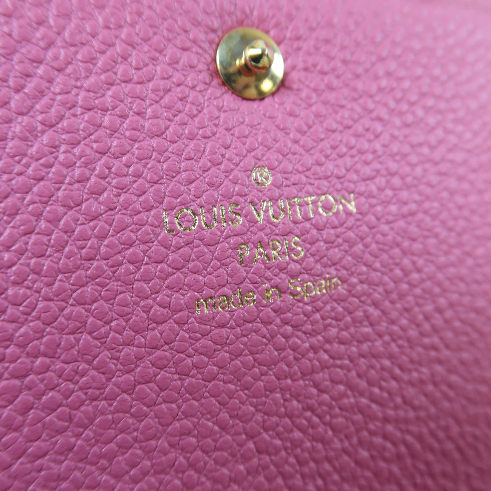 LOUIS VUITTON Monogram Empreinte Emilie Wallet金扣長錢包紅色