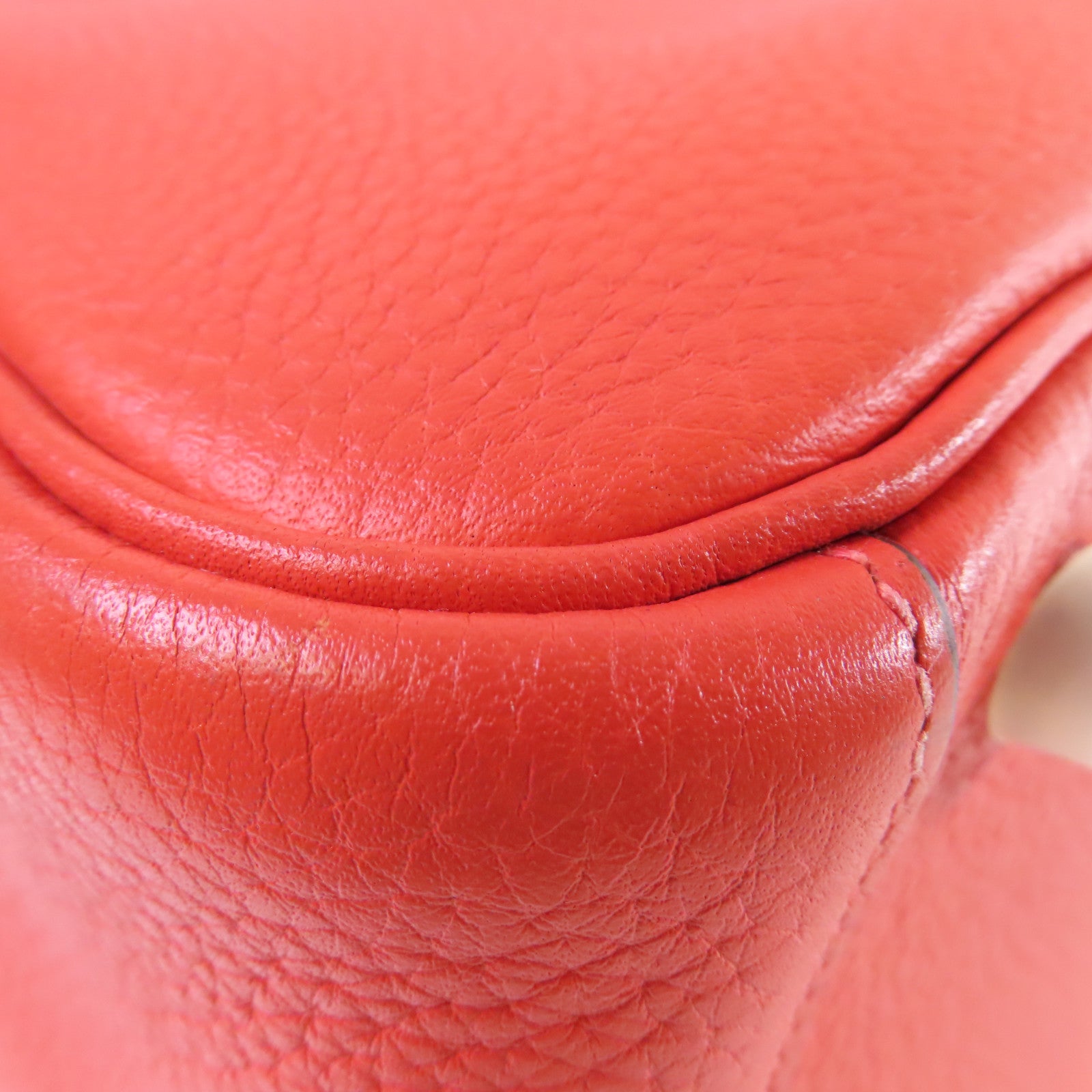 HERMES 【激減優惠】Clemence皮革Lindy 30 Shoulder Bag銀扣肩背袋Orange橙色