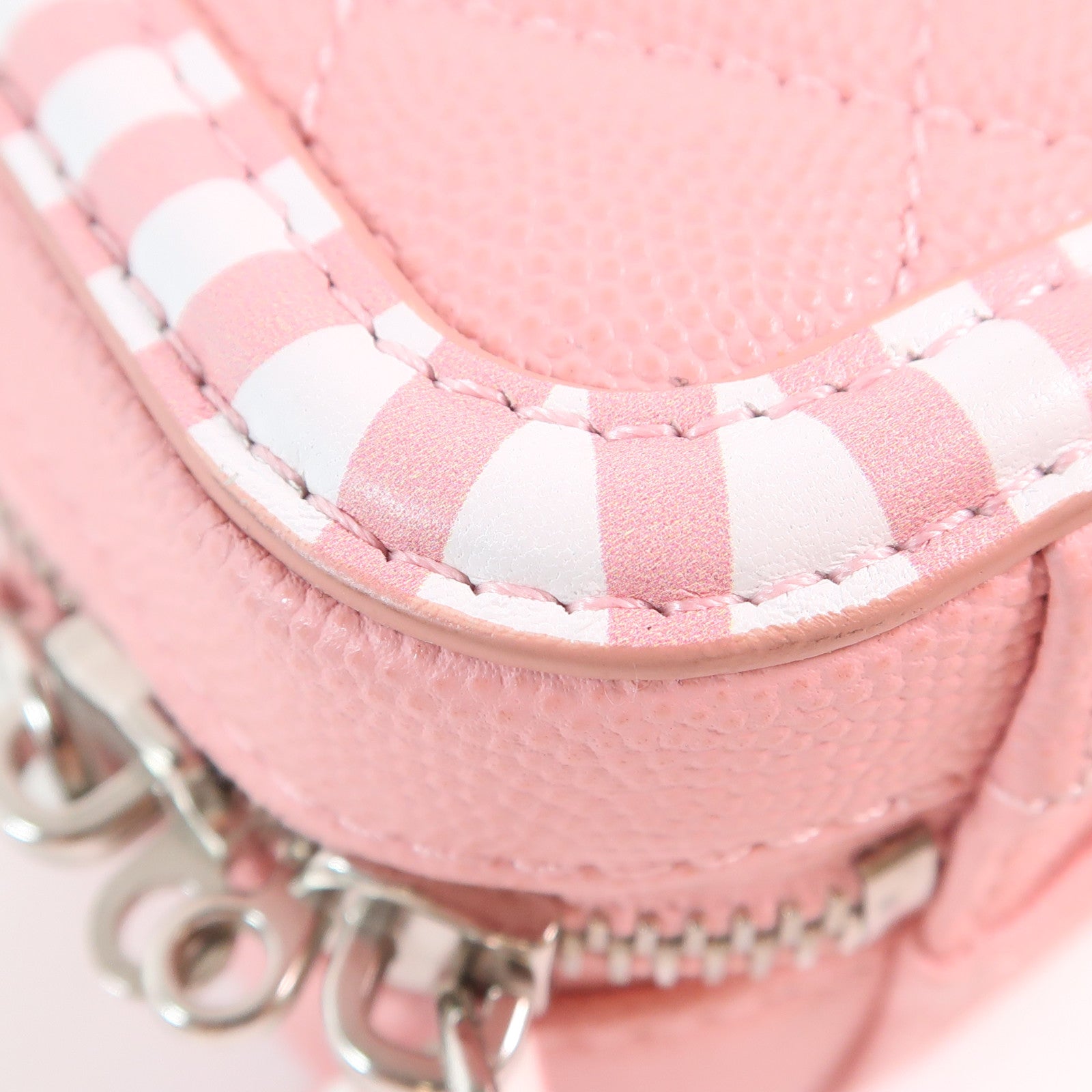 CHANEL 牛皮皮革Vanity Case銀扣手挽肩背兩用袋