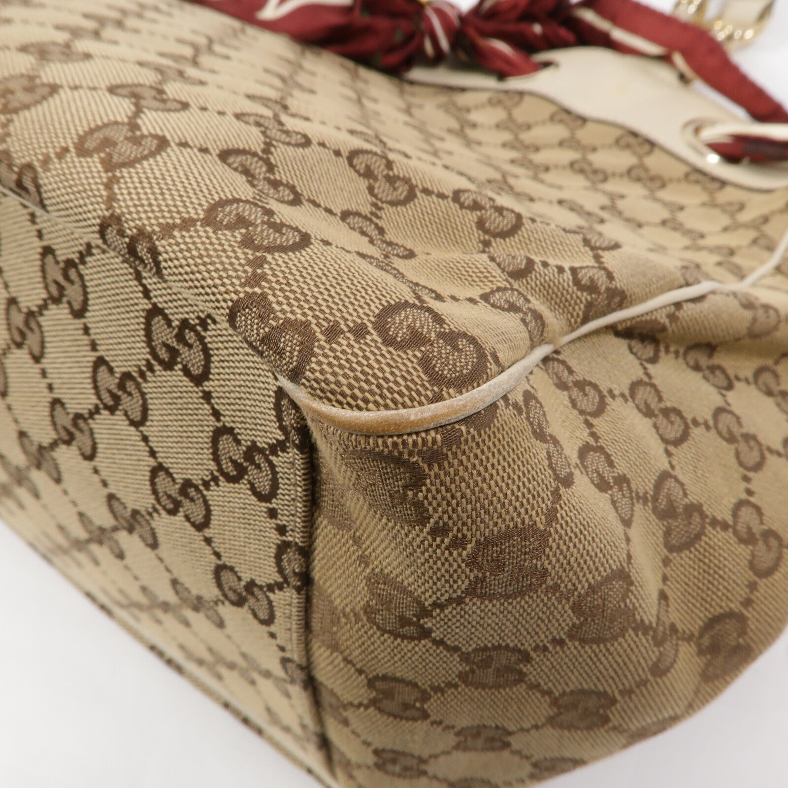 GUCCI 帆布Positano Scarf Tote Bag肩背袋