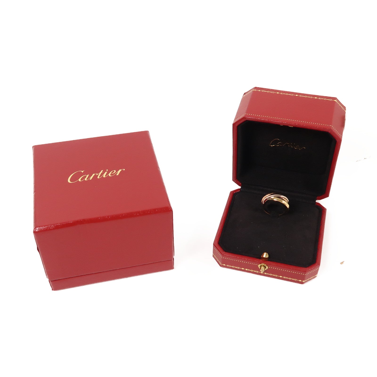 CARTIER 18K金/白金/玫瑰金Trinity Ring戒指US#4.5
