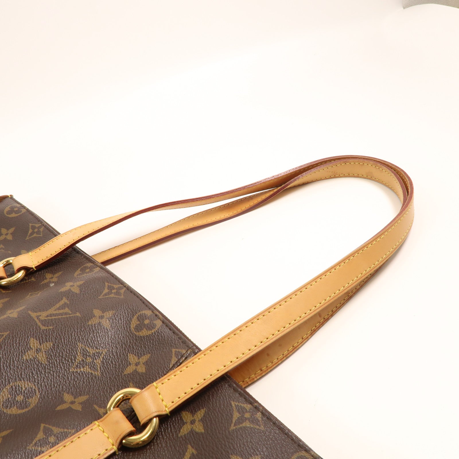LOUIS VUITTON Monogram Totally MM金扣肩背袋棕色