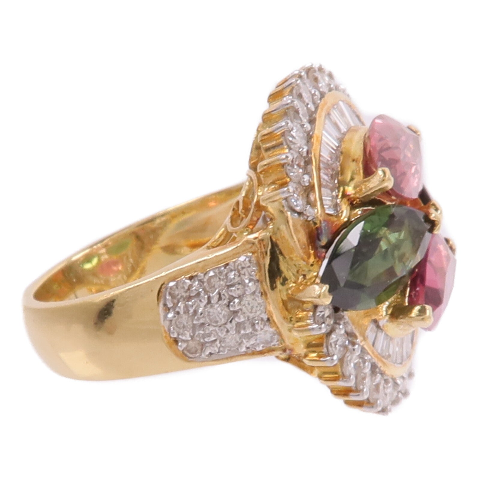JEWELRY 18K黃金/白金Tourmaline Diamond Ring電氣石/鑽石戒指