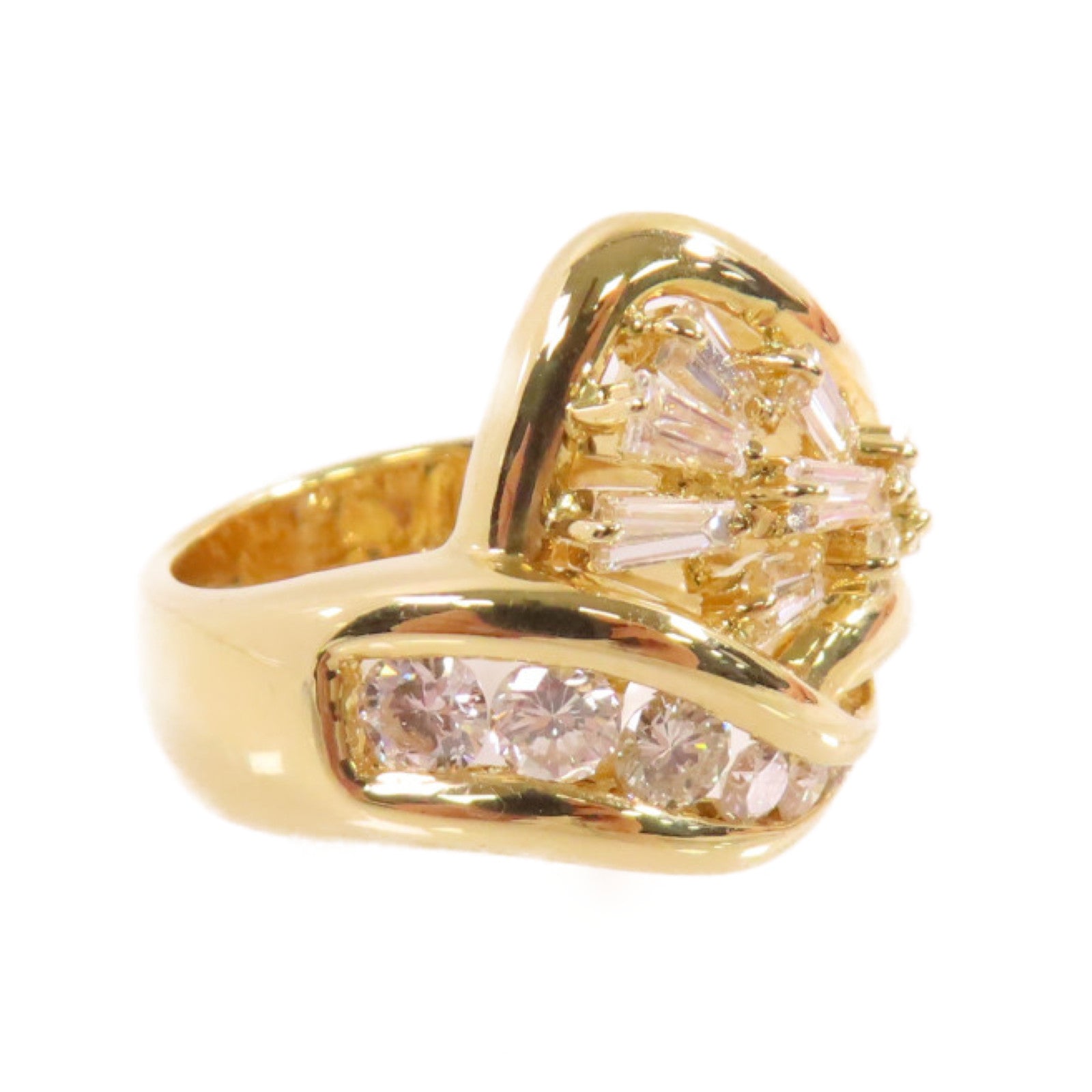 JEWELRY 【激減優惠】18K黃金/1.37ct鑽石Diamond Ring戒指US#6.25