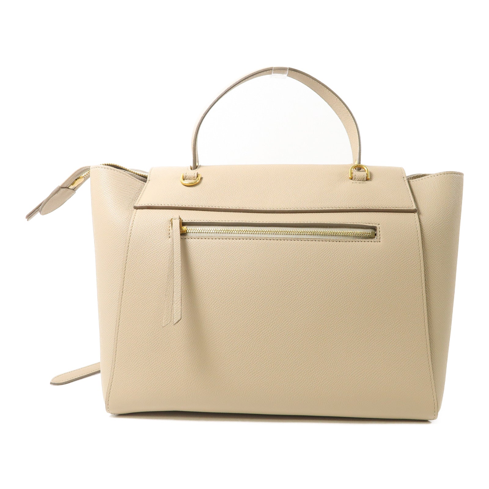 CELINE 牛皮皮革Belt Bag金扣手挽肩背兩用袋米色