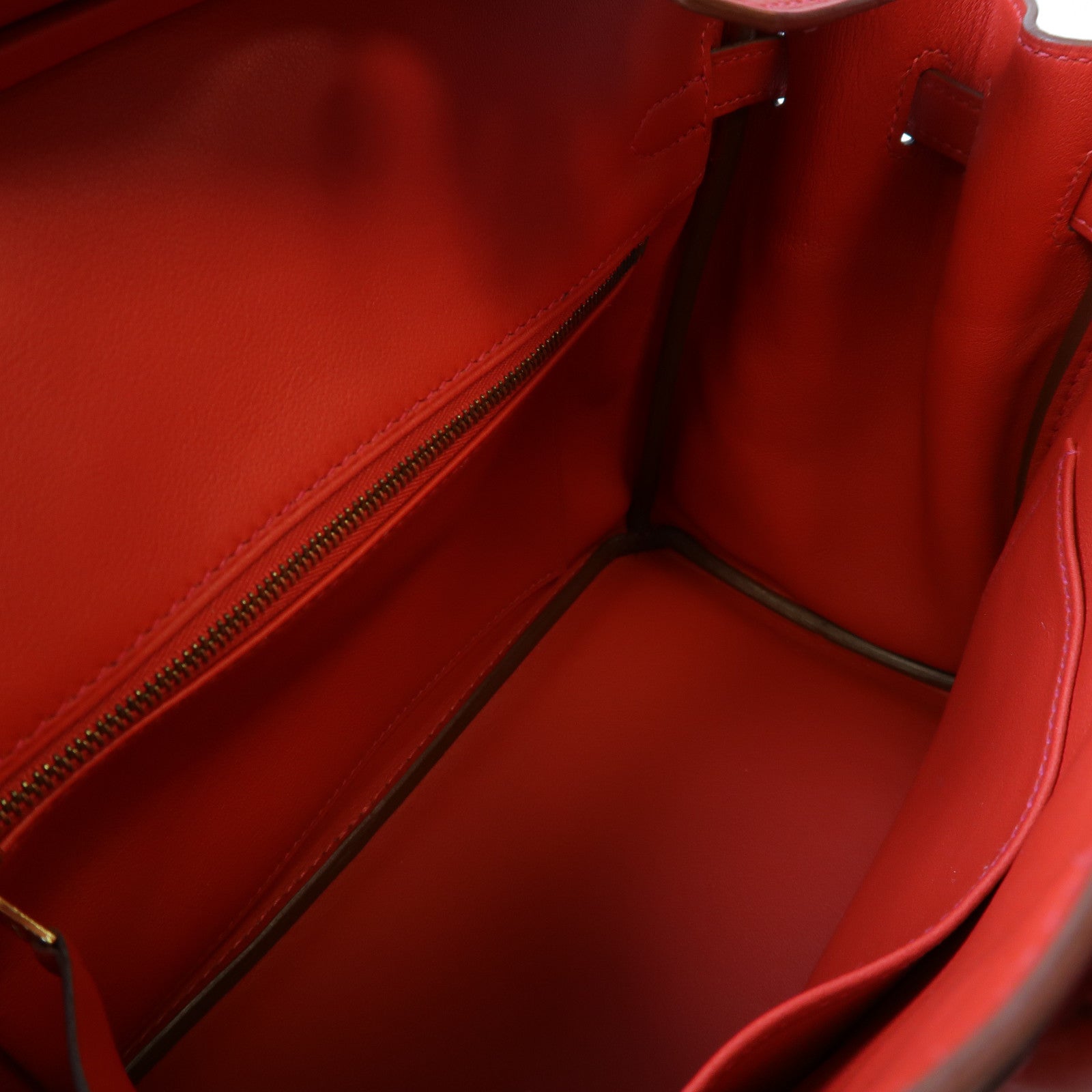 HERMES 【激減優惠】Swift皮革Birkin 25金扣手挽袋朱砂紅色