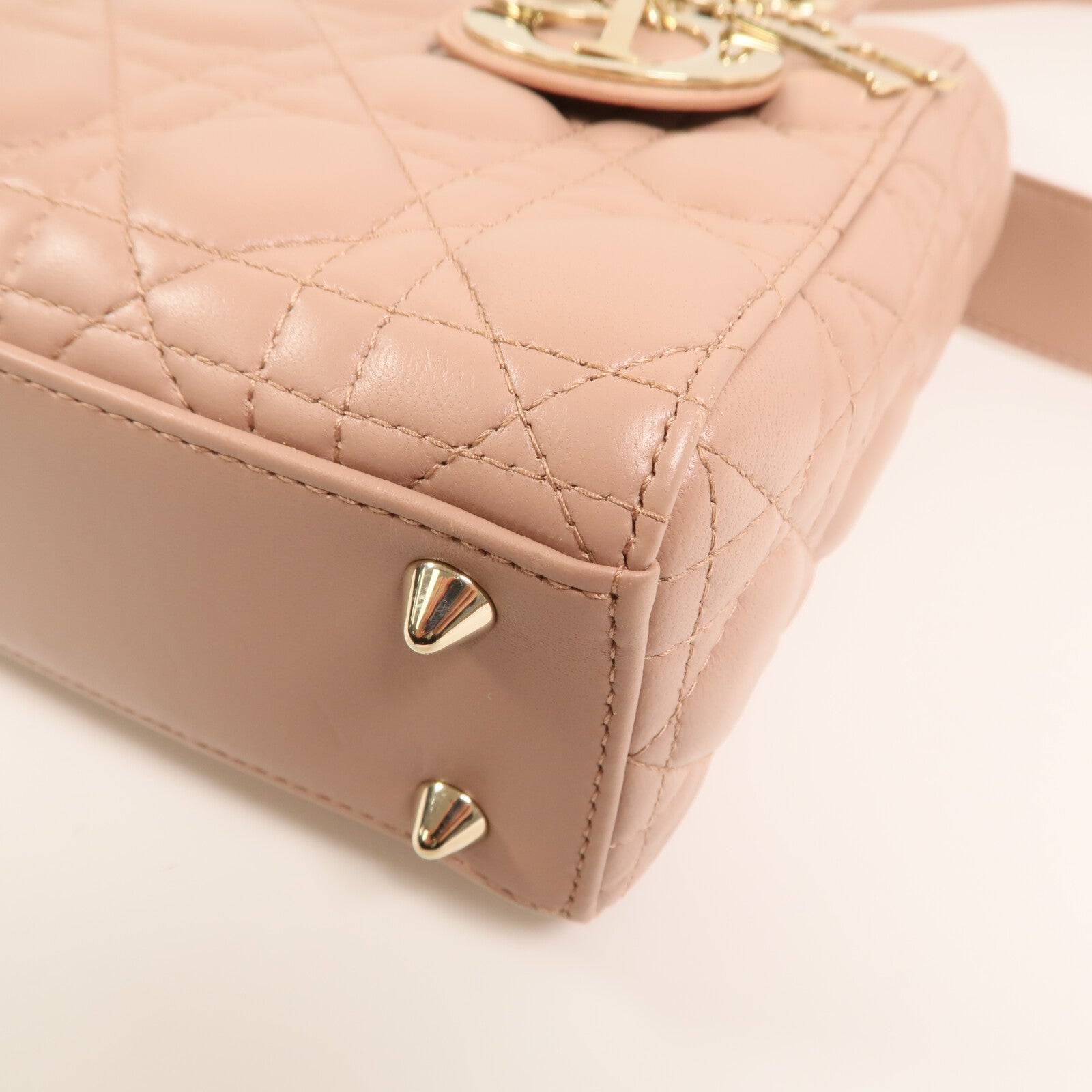 Dior 【激減優惠】羊皮皮革Lady Dior Small My ABCDior金扣手挽肩背兩用袋