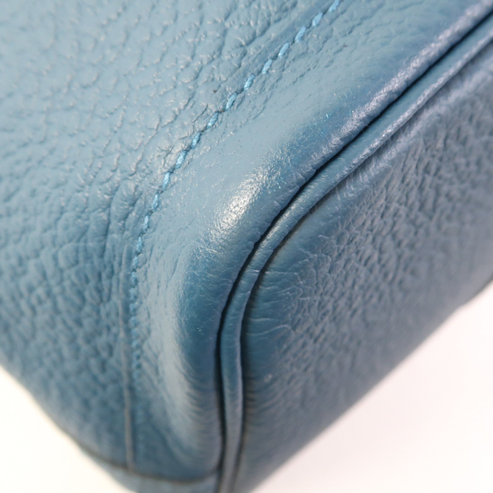 HERMES Negonda皮革Garden Party PM手挽袋Bleu Outremer