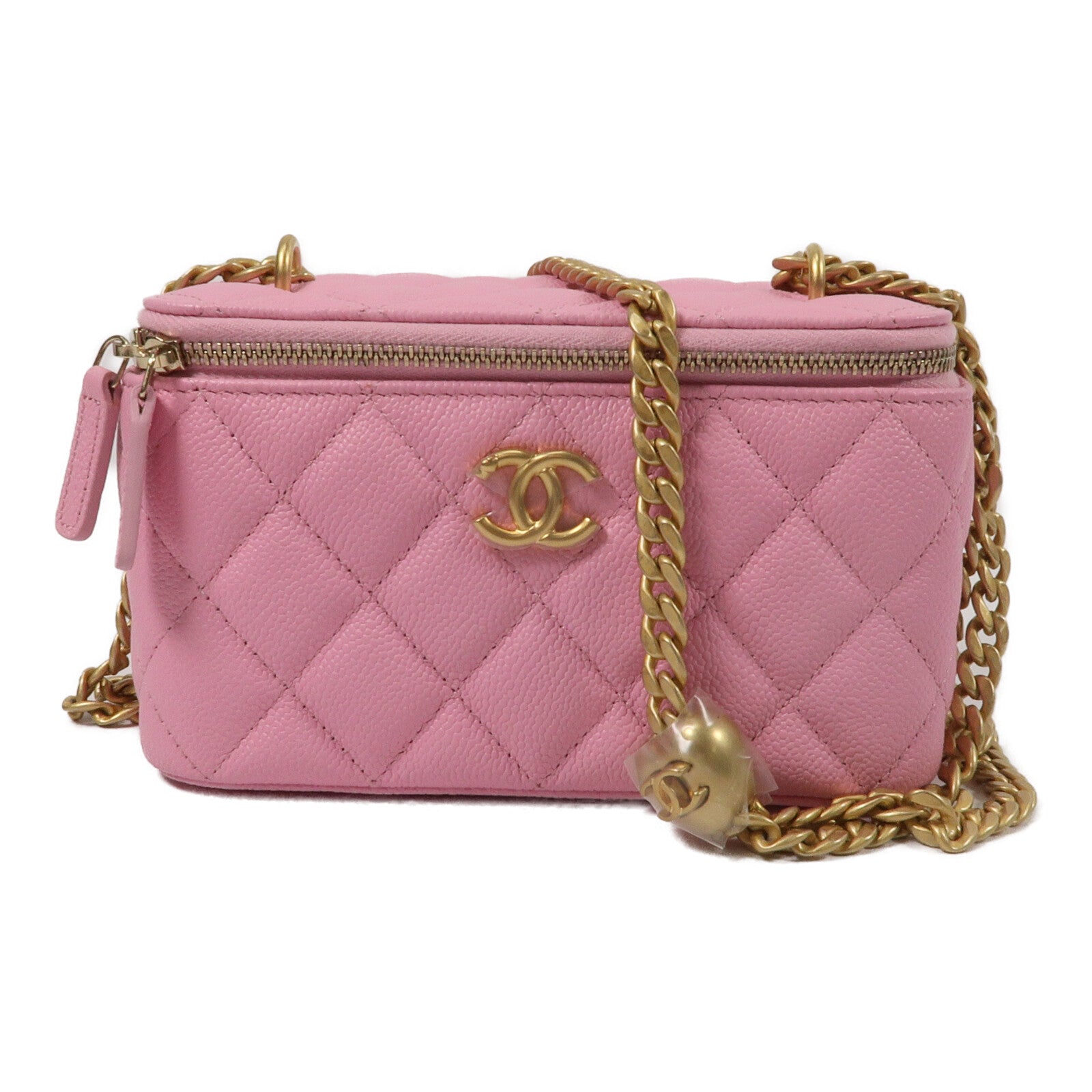 CHANEL 牛皮皮革Vanity Case Sweetheart Crush鏈帶肩背袋
