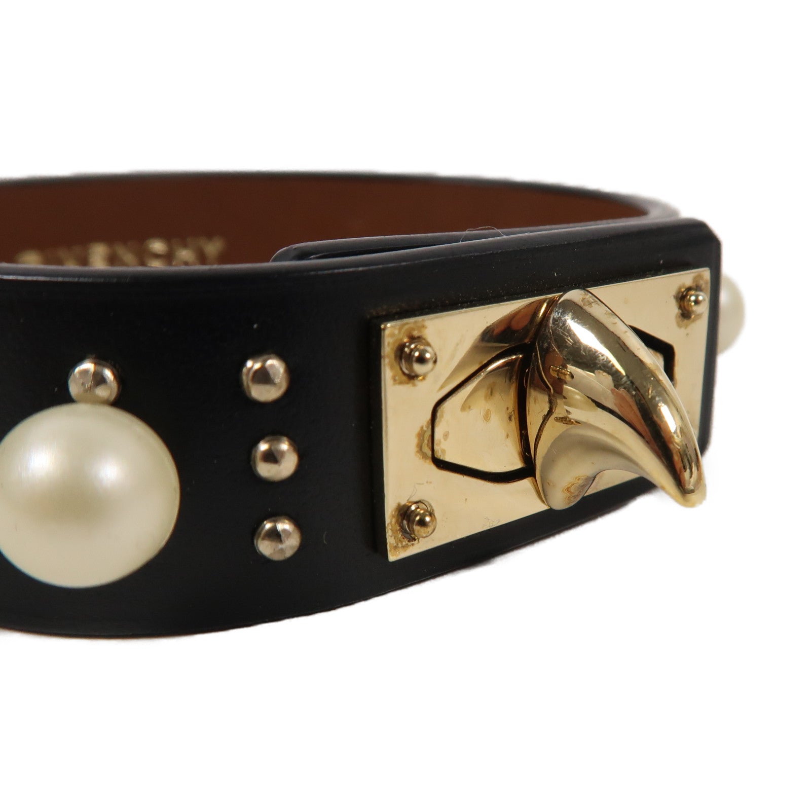 GIVENCHY 牛皮皮革Bracelet手鐲黑色