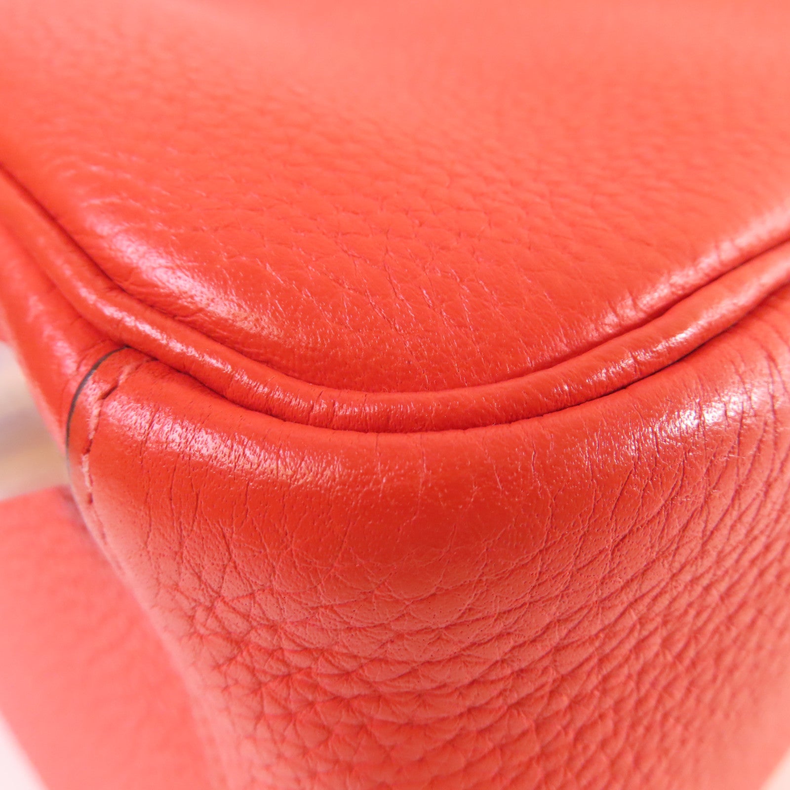 HERMES 【激減優惠】Clemence皮革Lindy 30 Shoulder Bag銀扣肩背袋Orange橙色