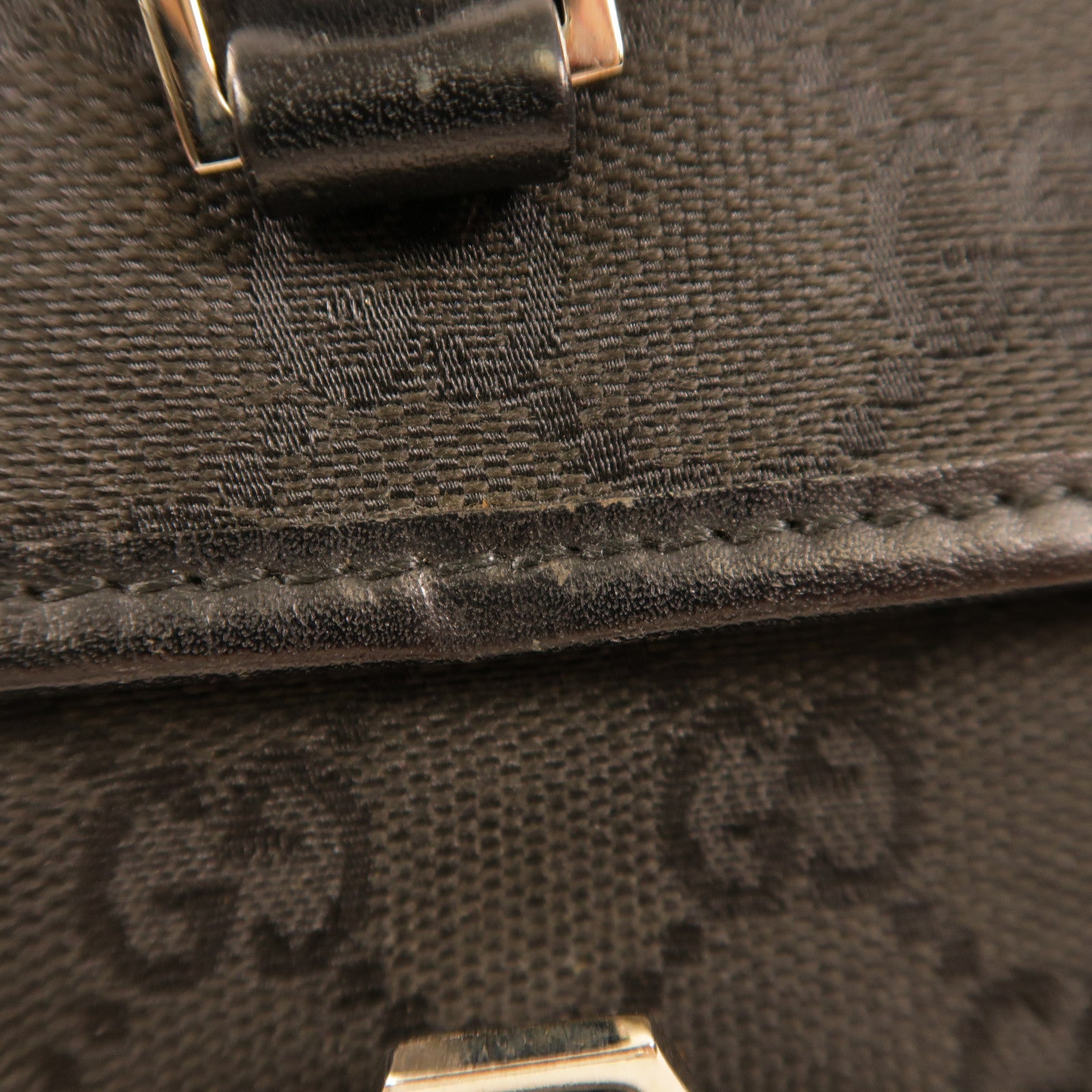 GUCCI 帆布Belt Bag銀扣肩背袋