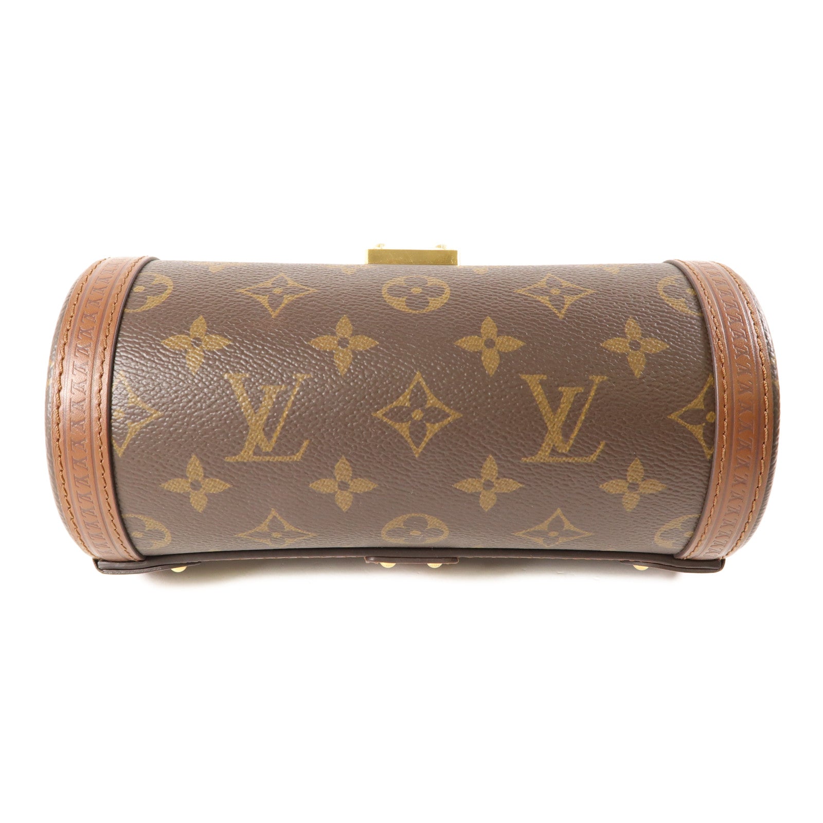 LOUIS VUITTON Monogram Papillon Trunk金扣手挽肩背兩用袋棕色