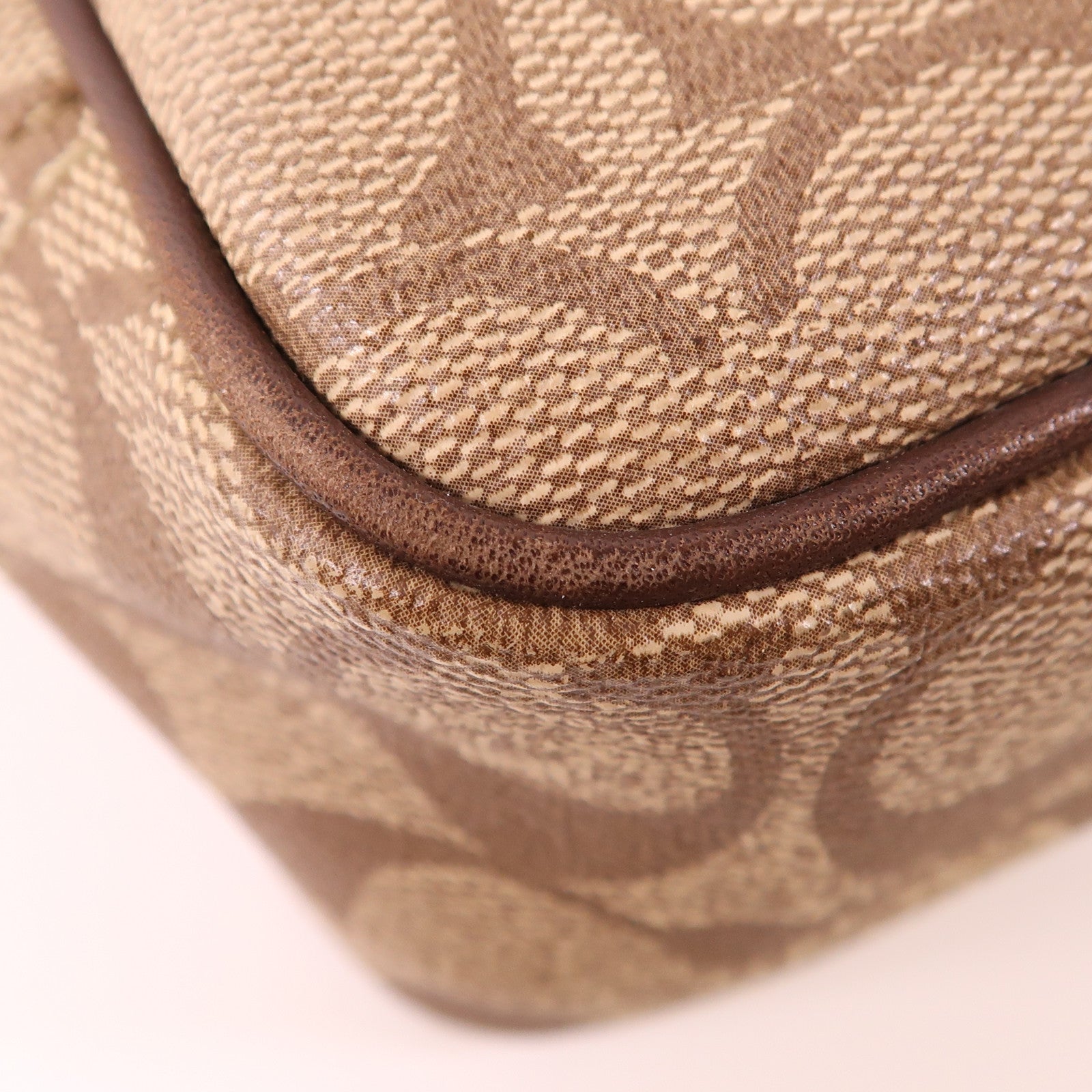 COACH 塗層帆布Shoulder Bag金扣肩背袋