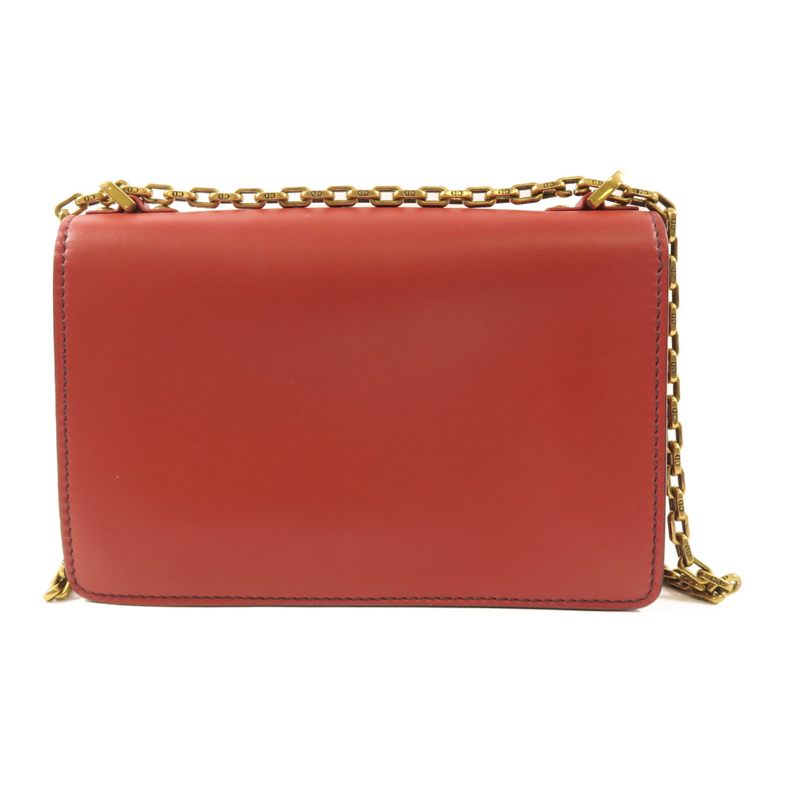 Dior CD GHW J'aDior Chain Shoulder Bag M9002 Calfskin Leather Red