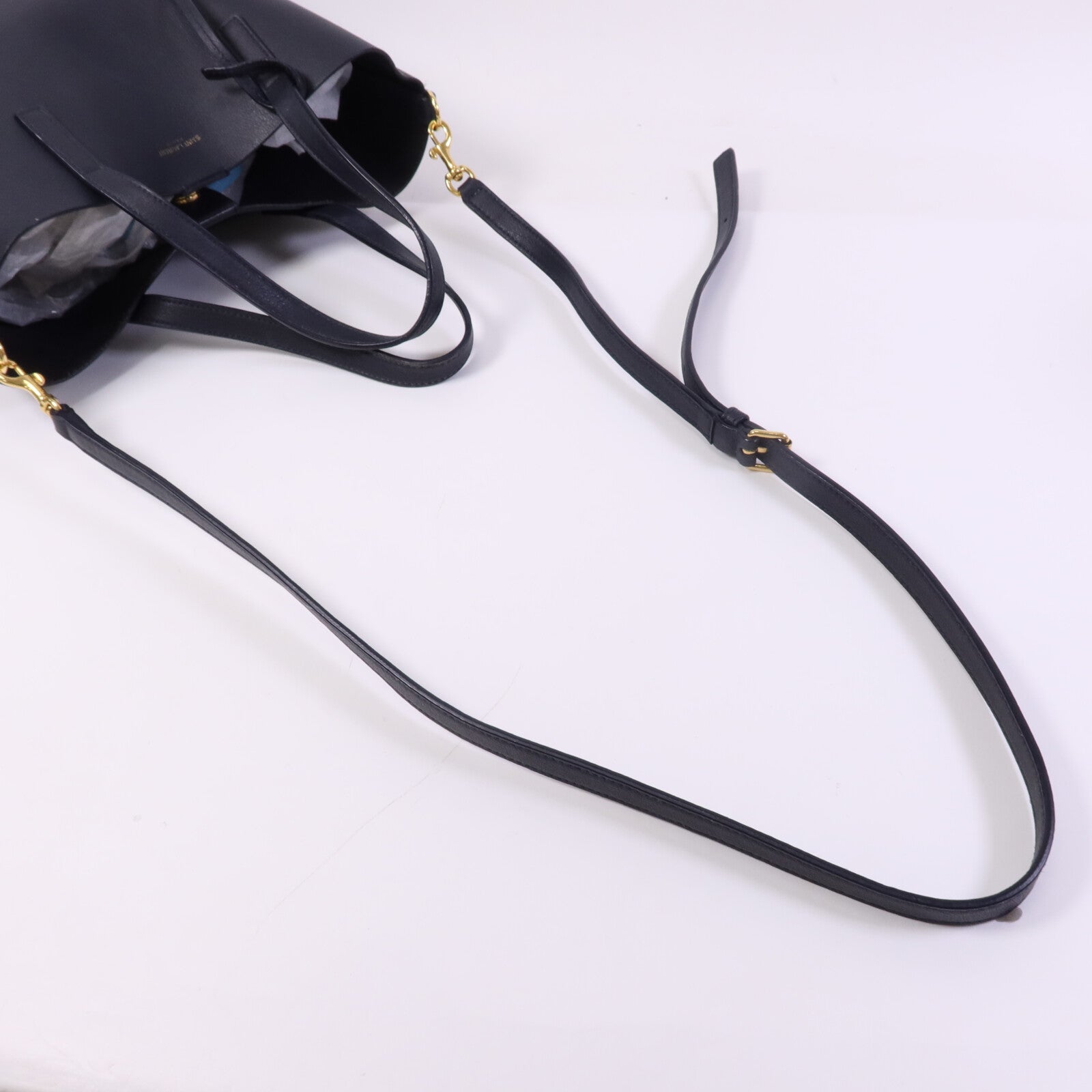 SAINT LAURENT 牛皮皮革2 Way Shoulder Bag金扣手挽肩背兩用袋