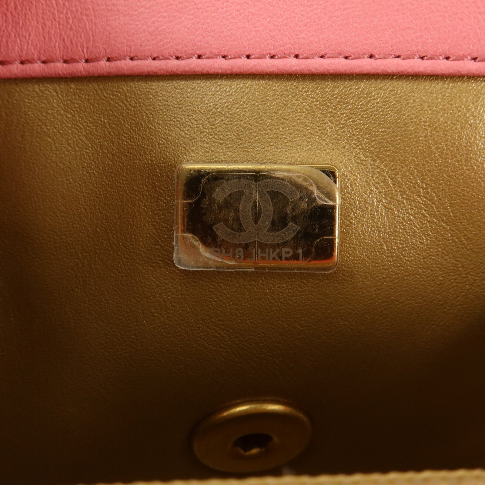 CHANEL 羊皮皮革Mini Flap Bag With Gold Ball鏈帶肩背袋