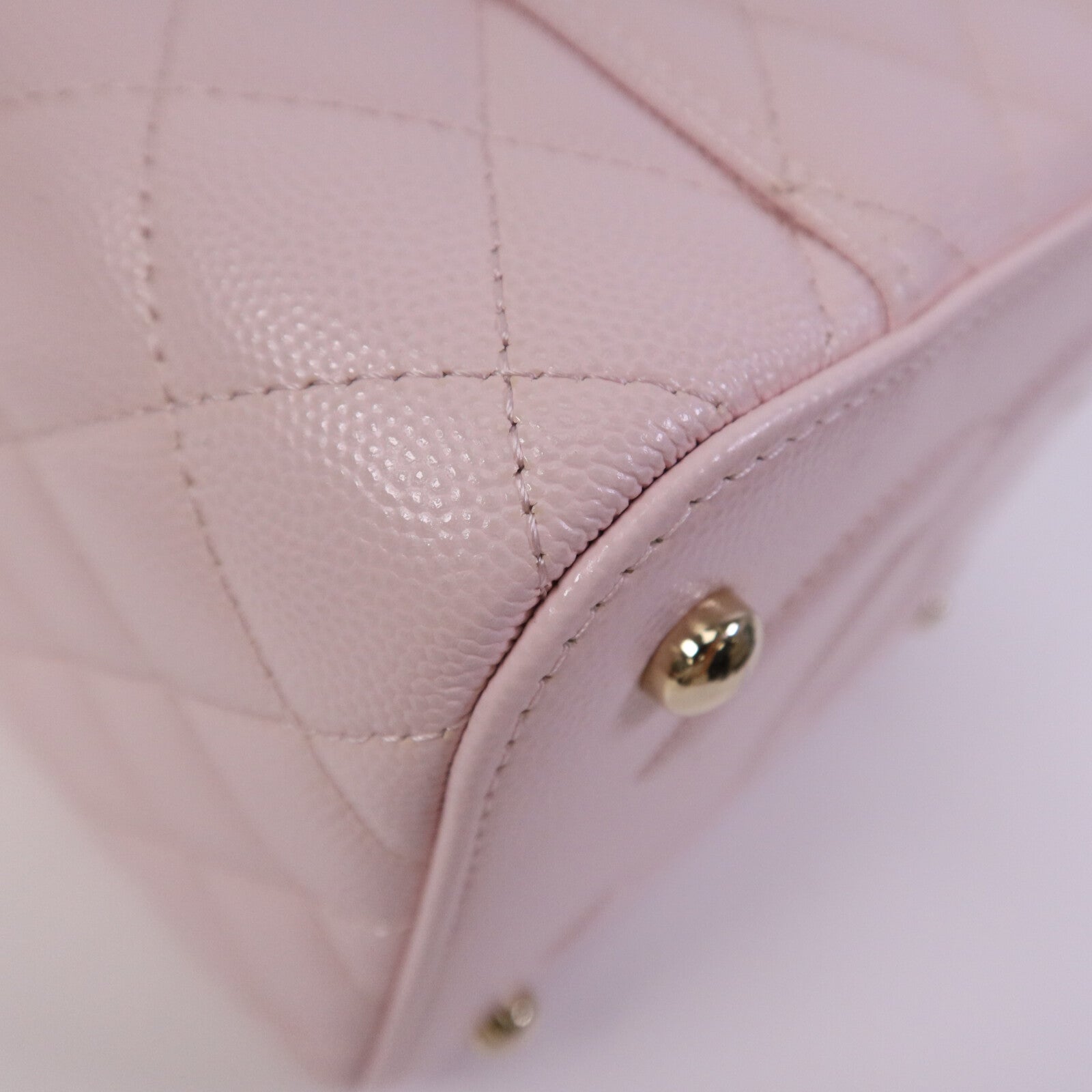 CHANEL 【激減優惠】牛皮皮革Vanity Case金扣鏈帶手挽肩背兩用袋