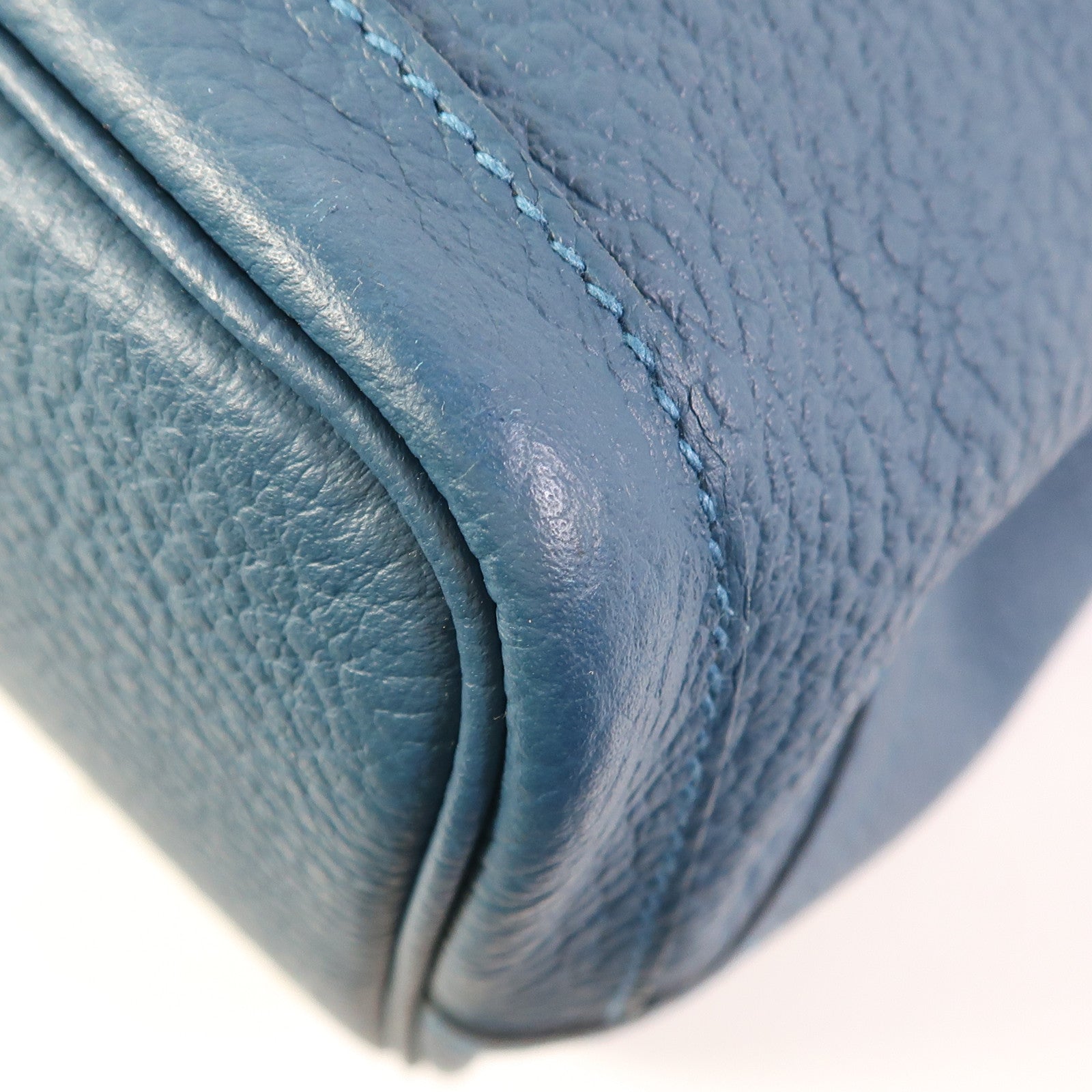 HERMES Negonda皮革Garden Party PM手挽袋Bleu Outremer