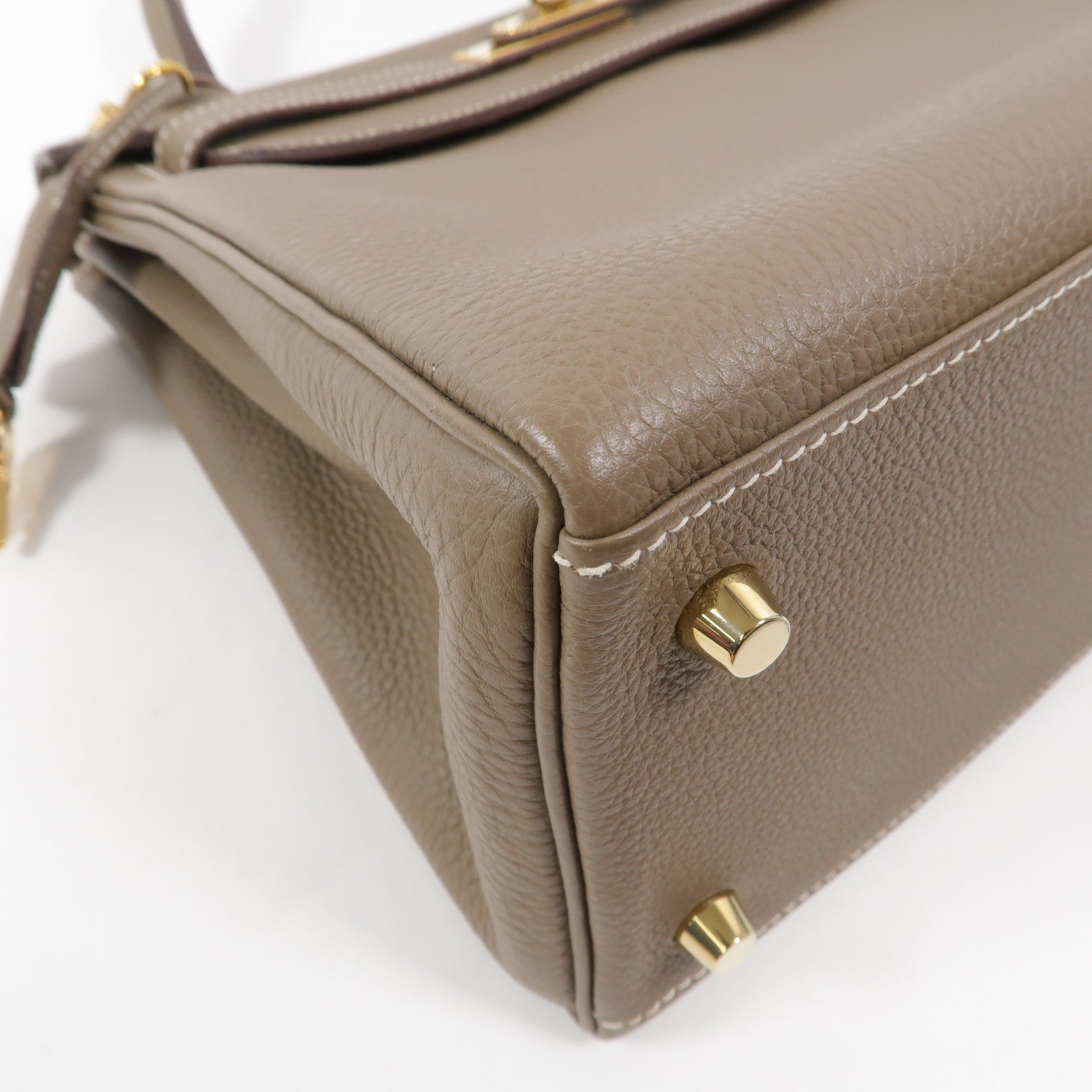 HERMES Togo皮革Kelly 28手挽肩背兩用袋Etoupe