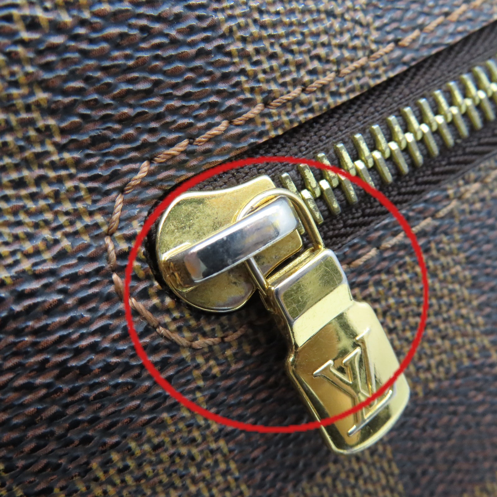 LOUIS VUITTON Damier Brooklyn MM Shoulder Bag肩背袋啡色