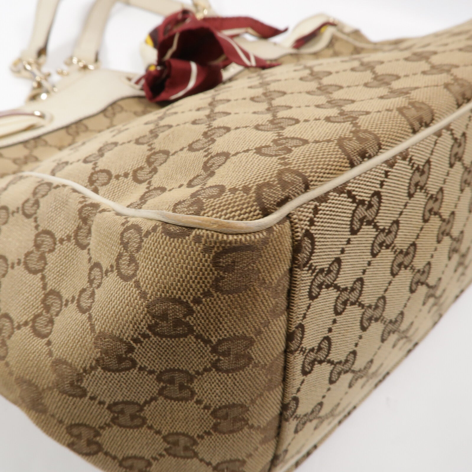 GUCCI 帆布Positano Scarf Tote Bag肩背袋