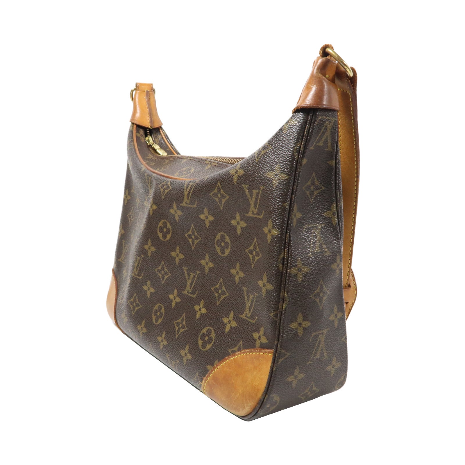 LOUIS VUITTON Monogram Boulogne金扣肩背袋啡色