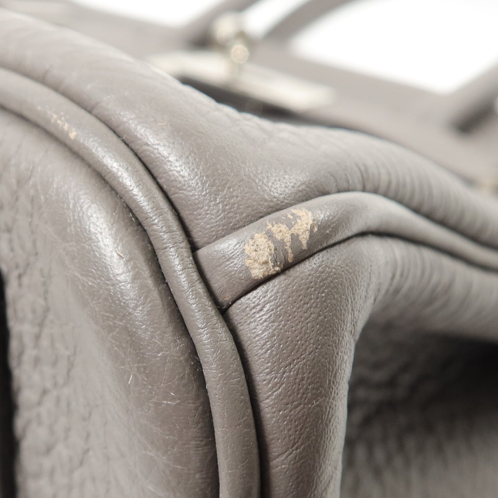 HERMES Togo皮革Birkin 30手挽袋Etain