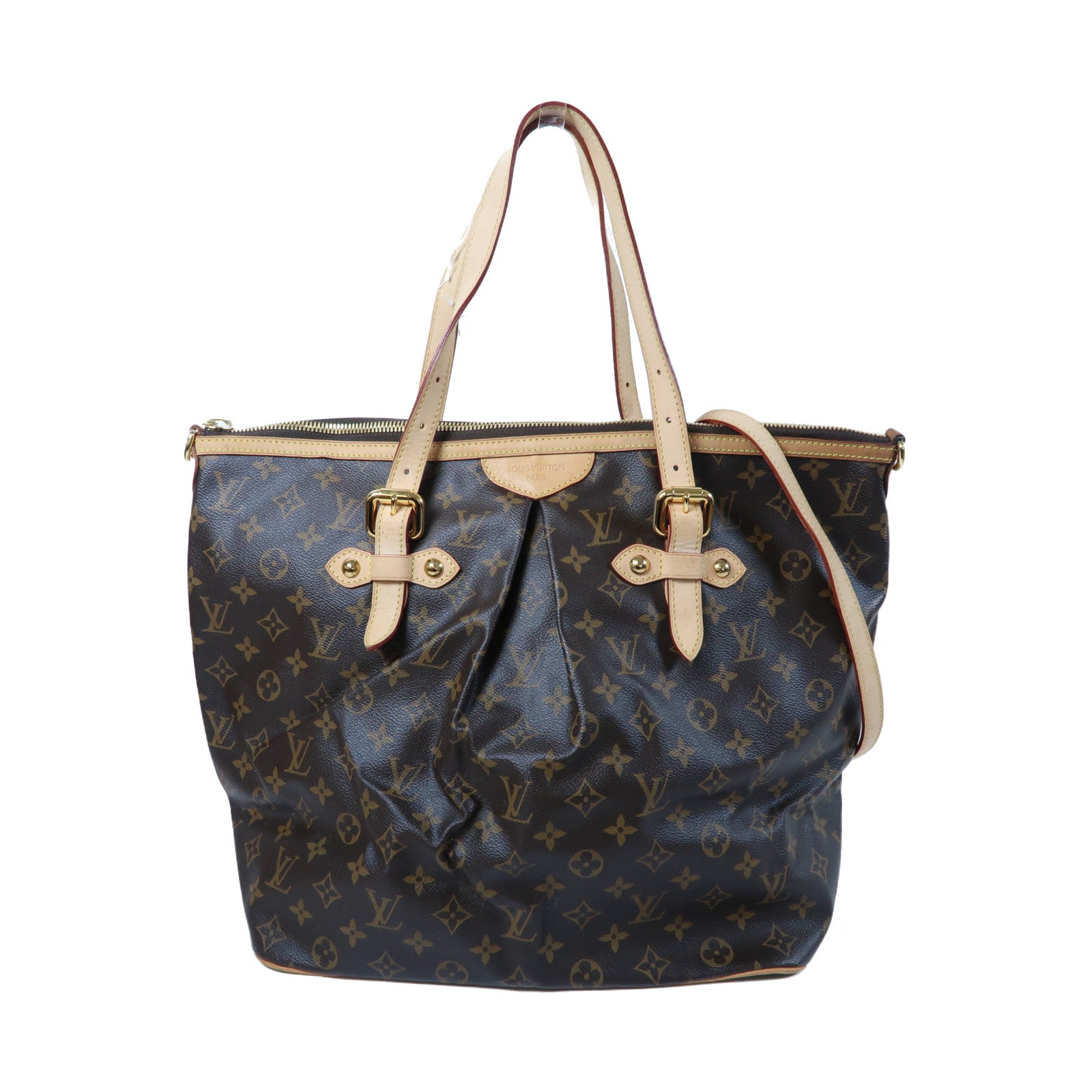 LOUIS VUITTON 【激減優惠】Monogram Palermo GM金扣手挽肩背兩用袋啡色