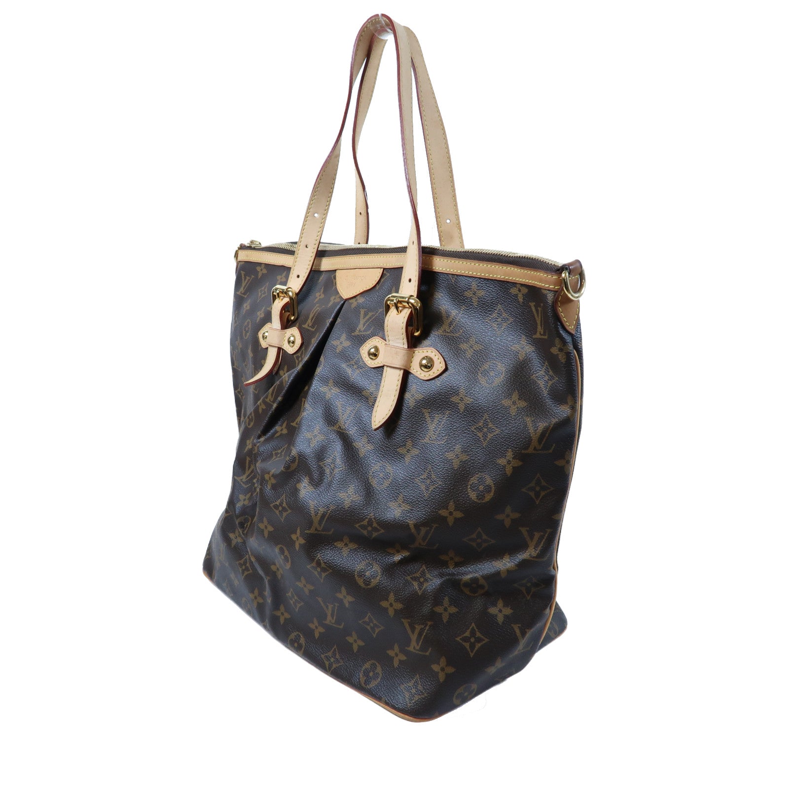 LOUIS VUITTON 【激減優惠】Monogram Palermo GM金扣手挽肩背兩用袋啡色