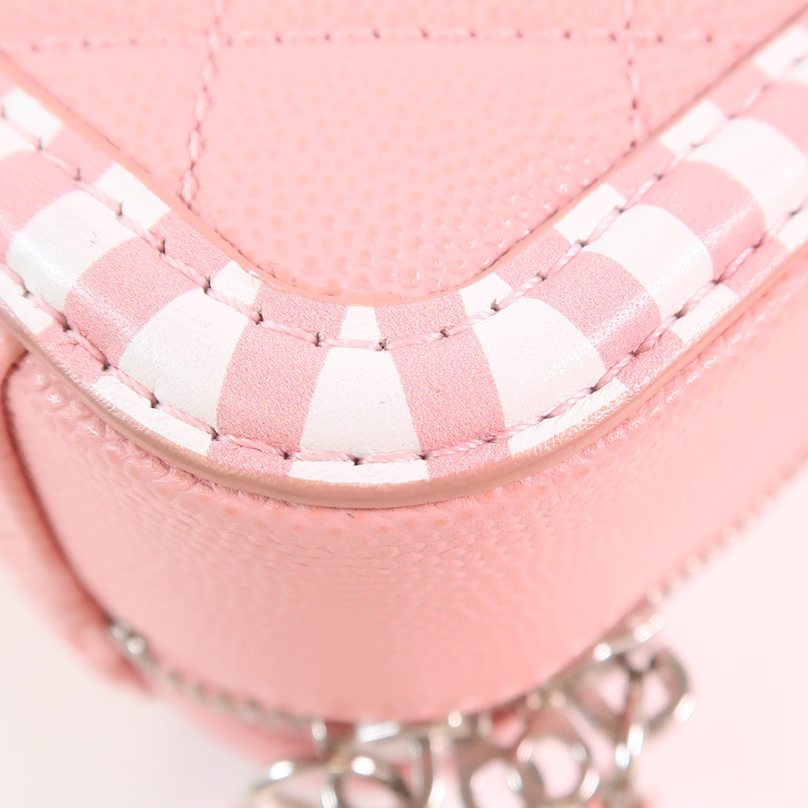 CHANEL 牛皮皮革Vanity Case銀扣手挽肩背兩用袋