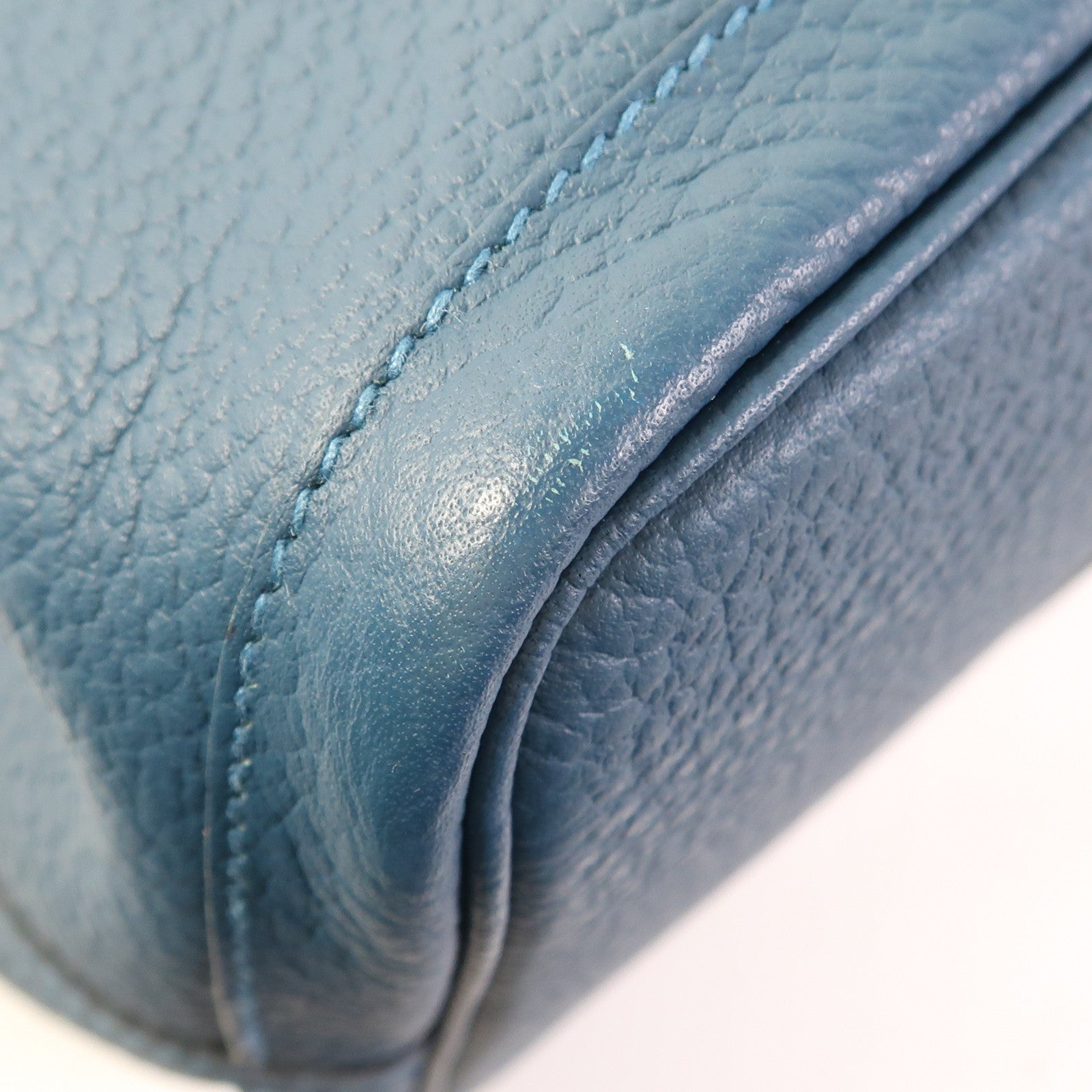 HERMES Negonda皮革Garden Party PM手挽袋Bleu Outremer