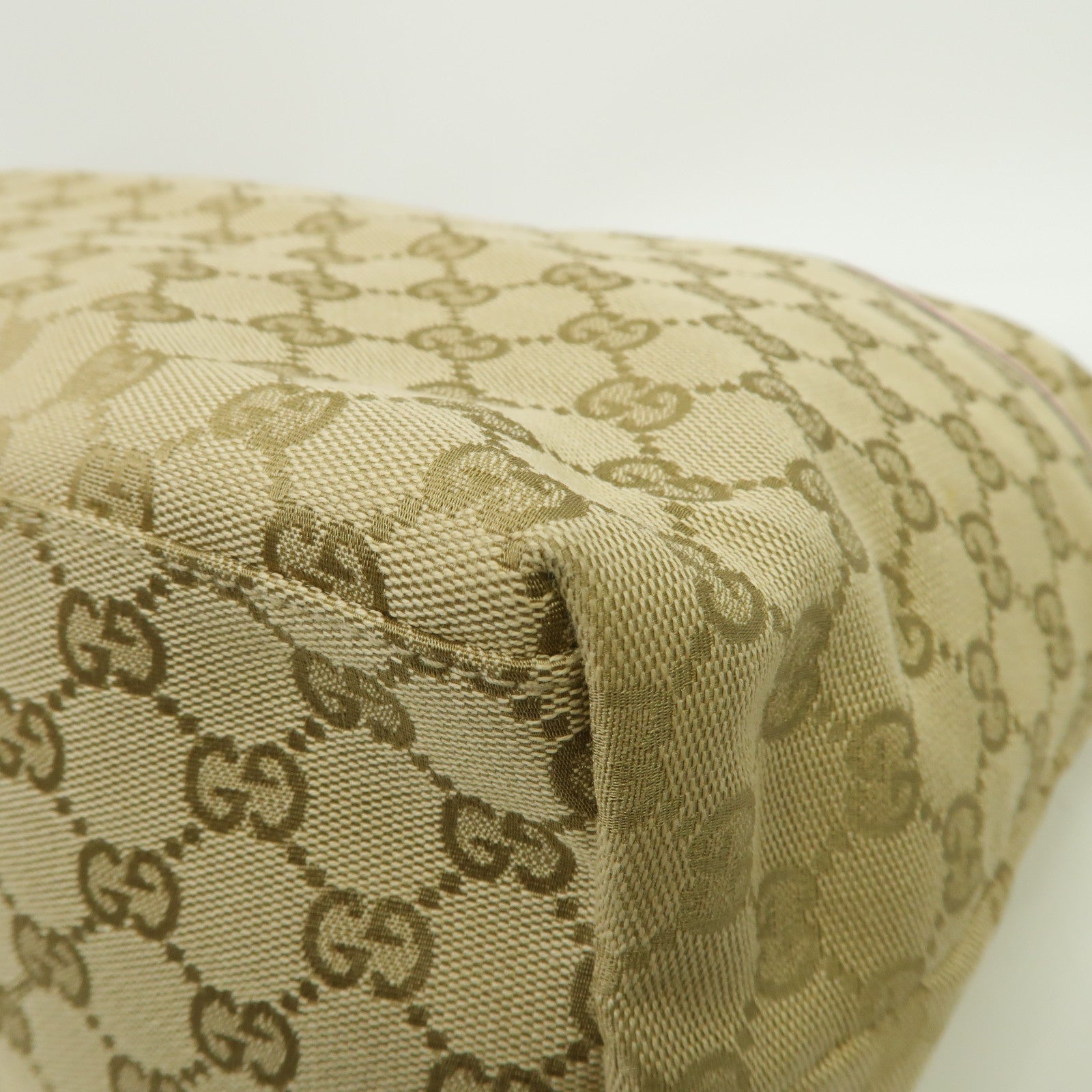 GUCCI 【激減優惠】帆布Tote Bag金扣手挽袋啡色/粉紅色