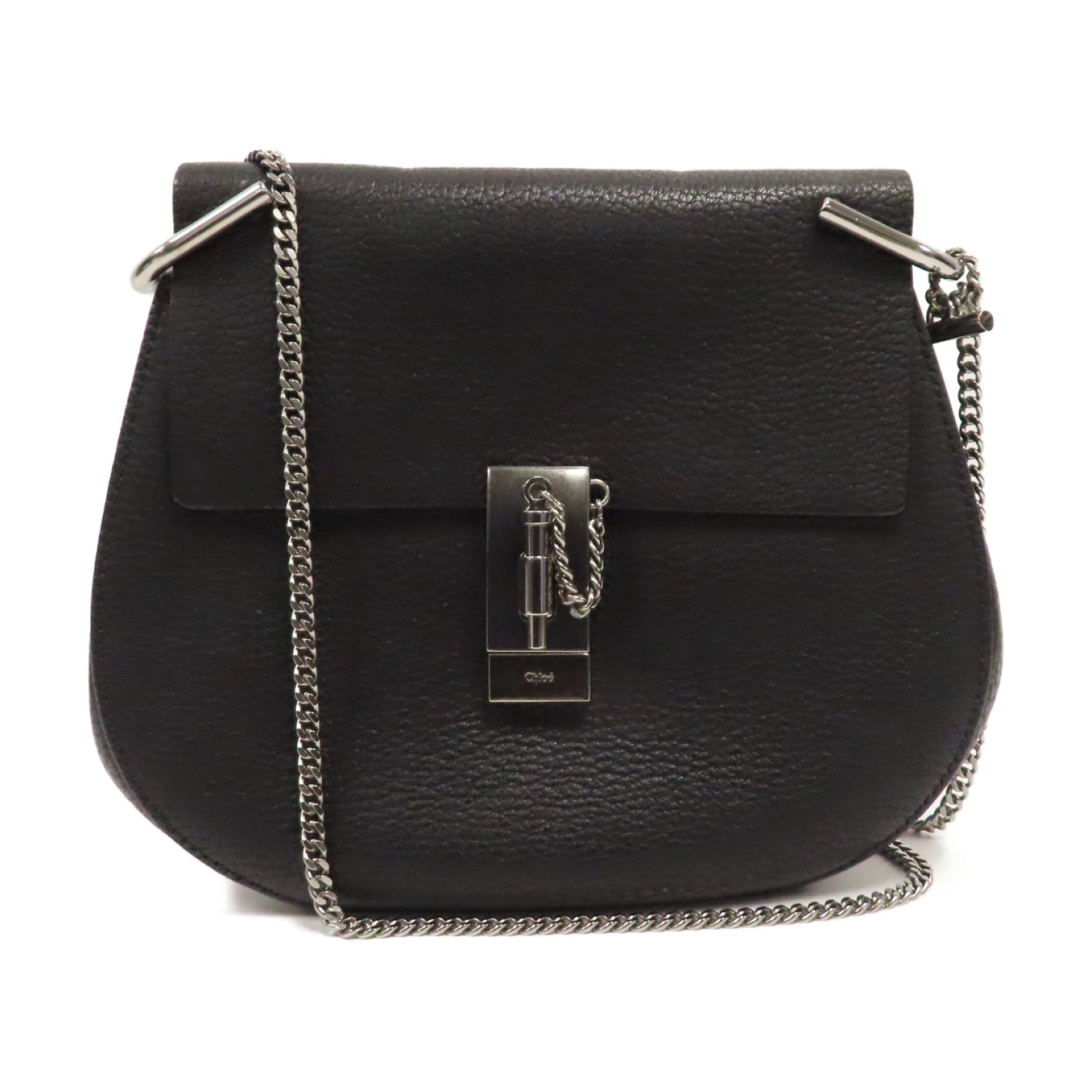 Chloe **【激減優惠】牛皮皮革Shoulder Bag鏈帶肩背袋黑色