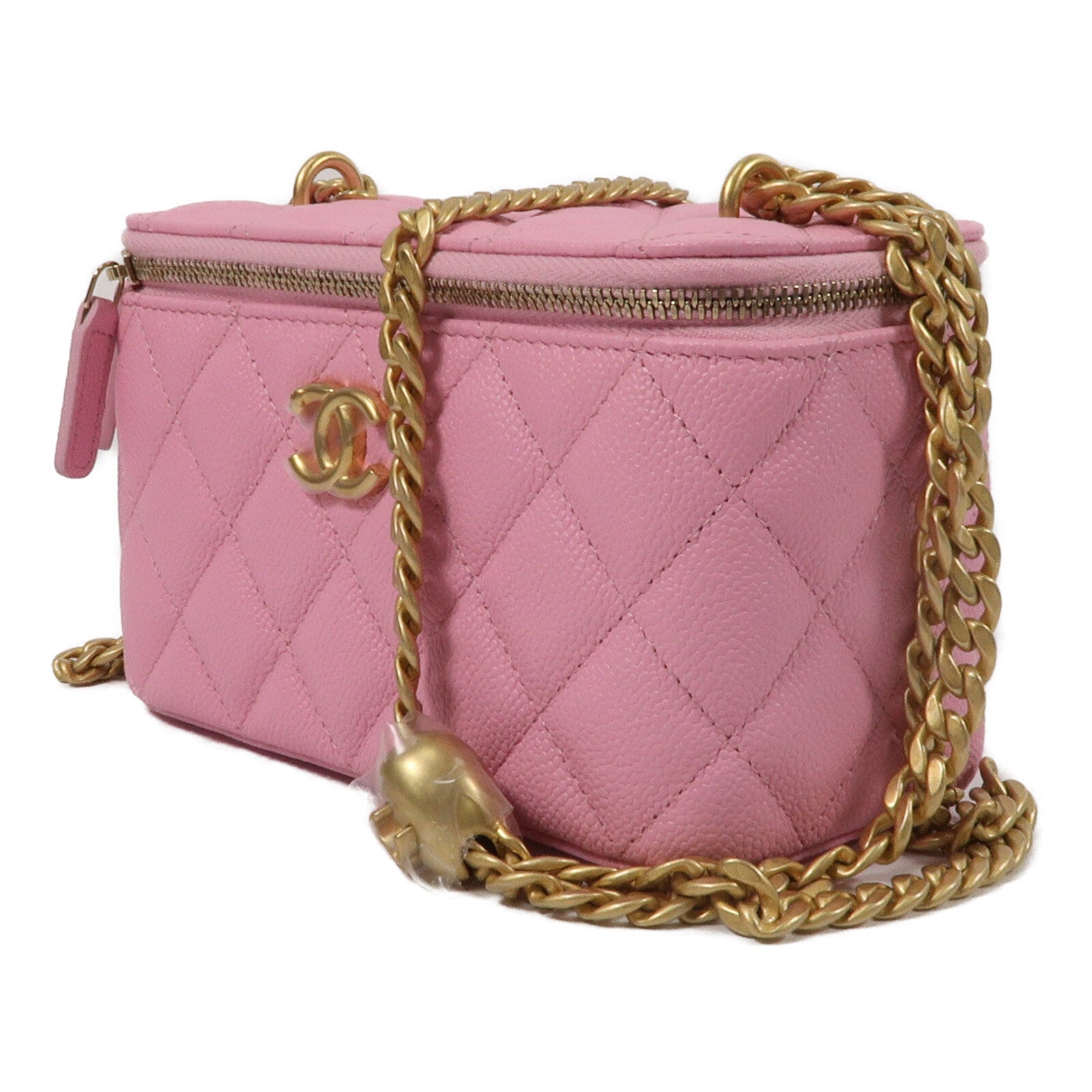 CHANEL 牛皮皮革Vanity Case Sweetheart Crush鏈帶肩背袋