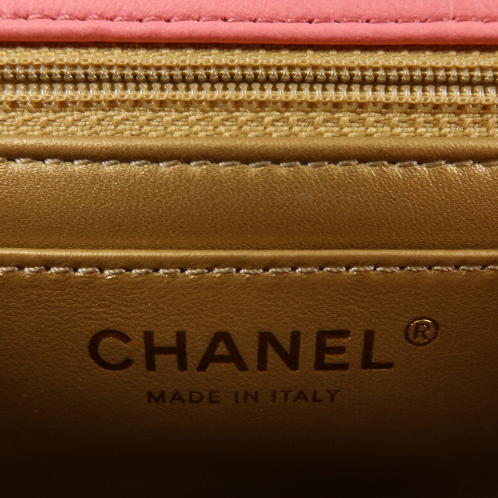 CHANEL 羊皮皮革Mini Flap Bag With Gold Ball鏈帶肩背袋
