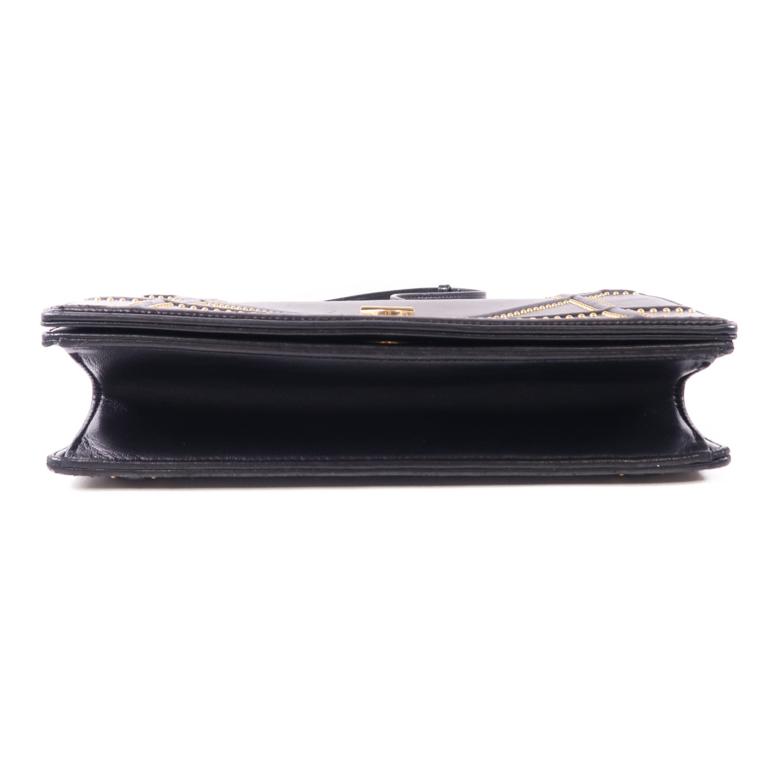 Dior CD GHW Diorama Chain Shoulder Bag Calfskin Leather Black