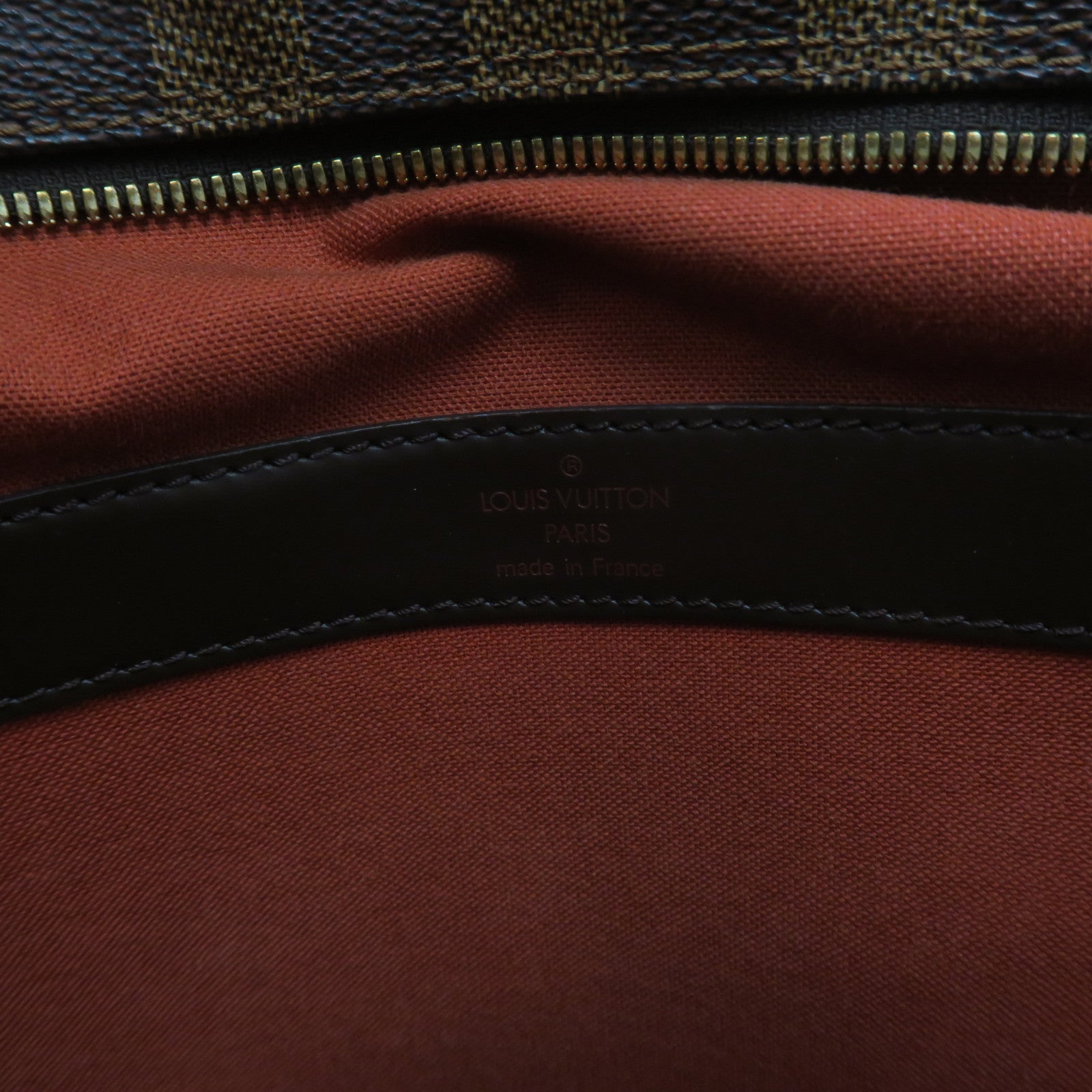 LOUIS VUITTON Damier Naviglio金扣肩背袋啡色