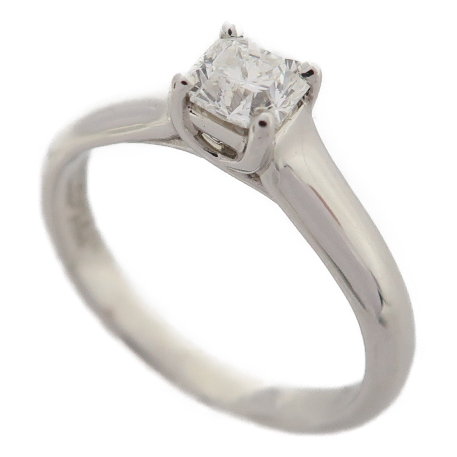 TIFFANY＆CO 【激減優惠】Pt950鉑金Diamond Ring0.37ct鑽石戒指US#4.75