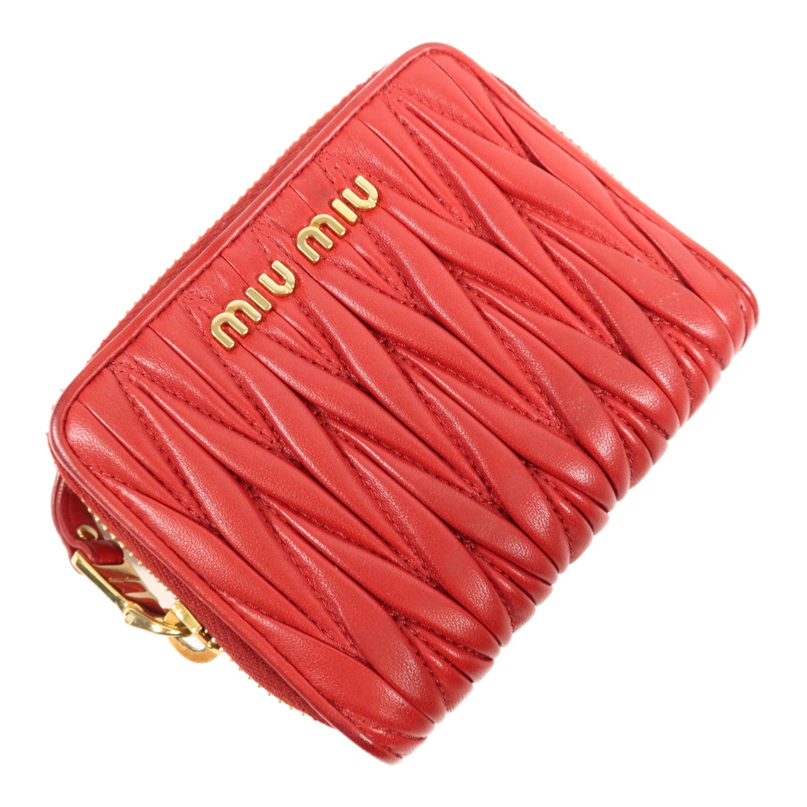 Miu Miu 羊皮皮革Wallet金扣錢包