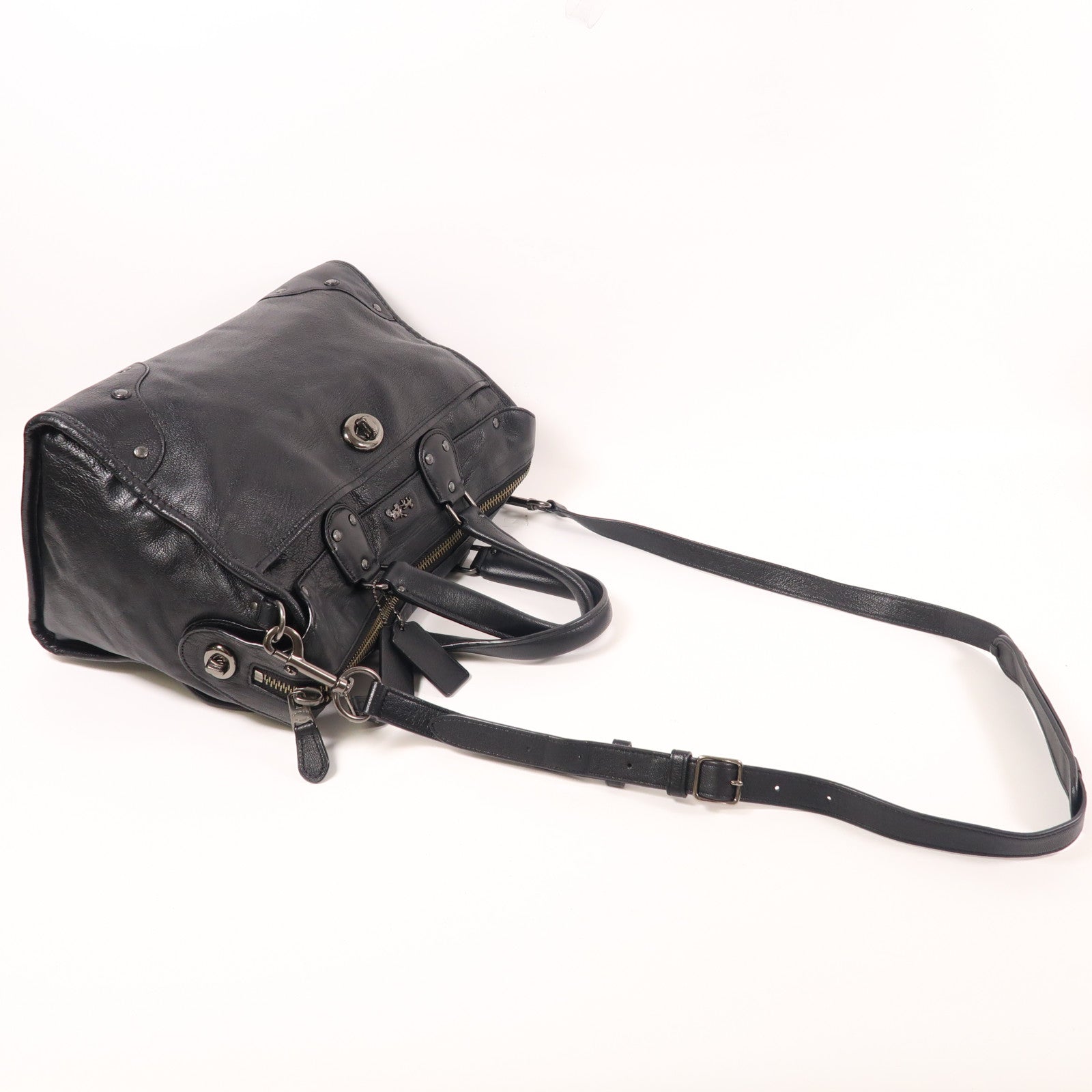 COACH 羊皮皮革Rhyder Satchel手挽肩背兩用袋