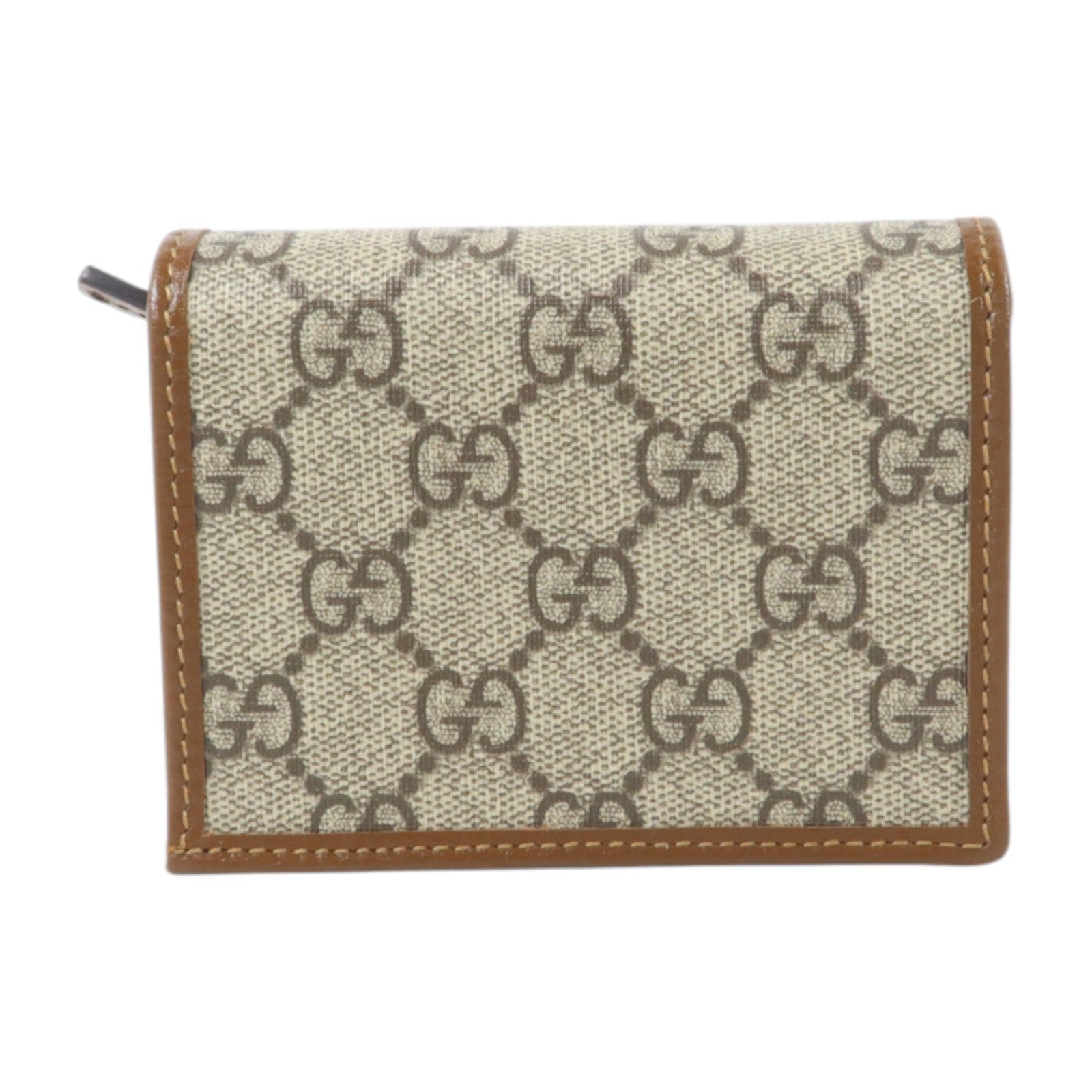 GUCCI 塗層帆布Horsebit 1955 Card Case Wallet金扣錢包