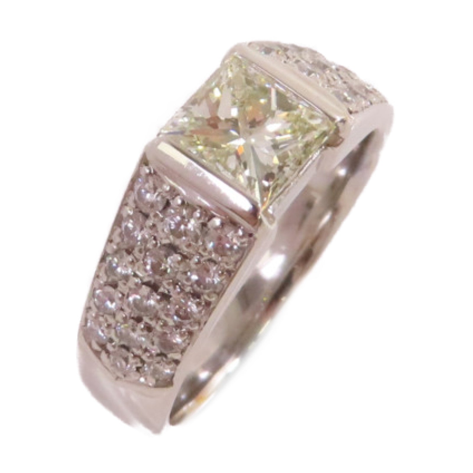 JEWELRY PT900鉑金/1.005ct鑽石/0.48ct鑽石Diamond Ring戒指US#5.75
