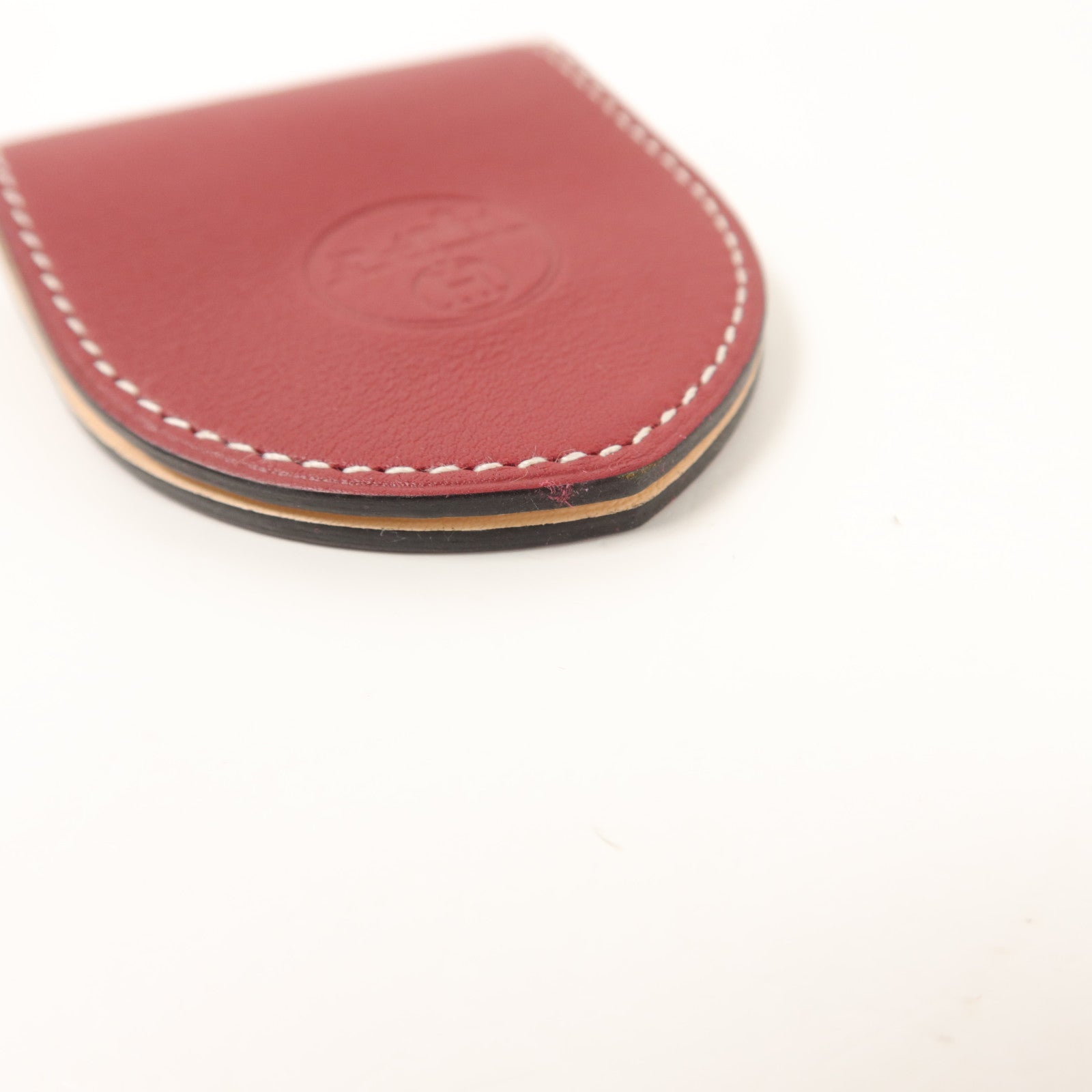 HERMES Swift皮革Money Clip鈔票夾Rouge Vermillon