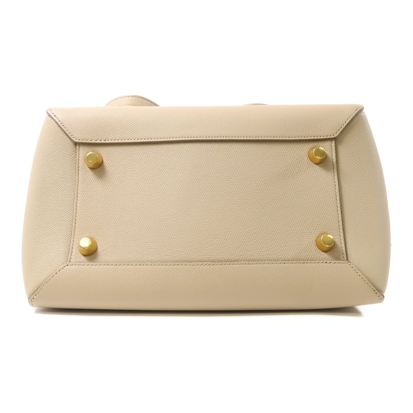 CELINE 牛皮皮革Belt Bag金扣手挽肩背兩用袋米色