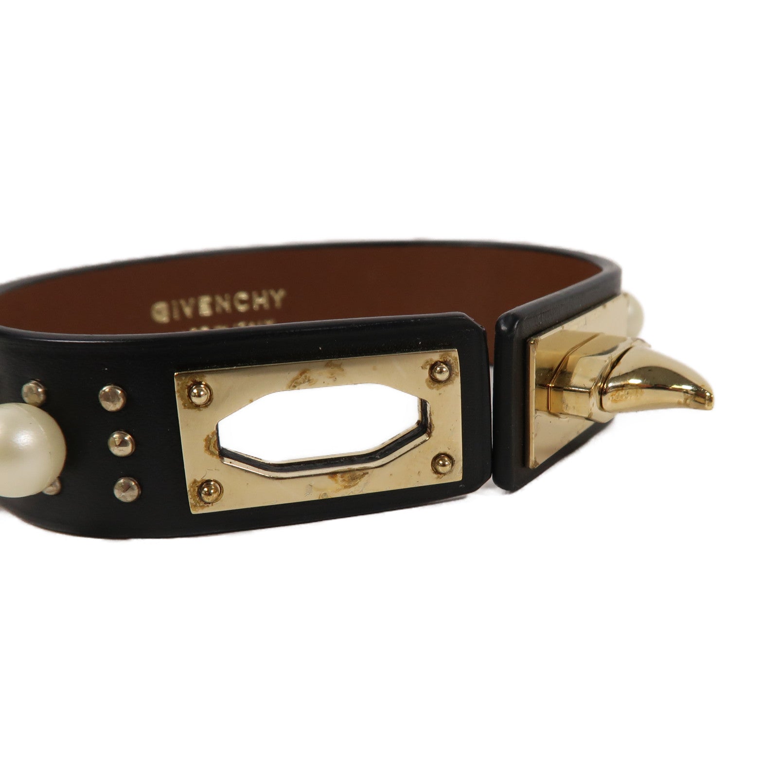 GIVENCHY 牛皮皮革Bracelet手鐲黑色