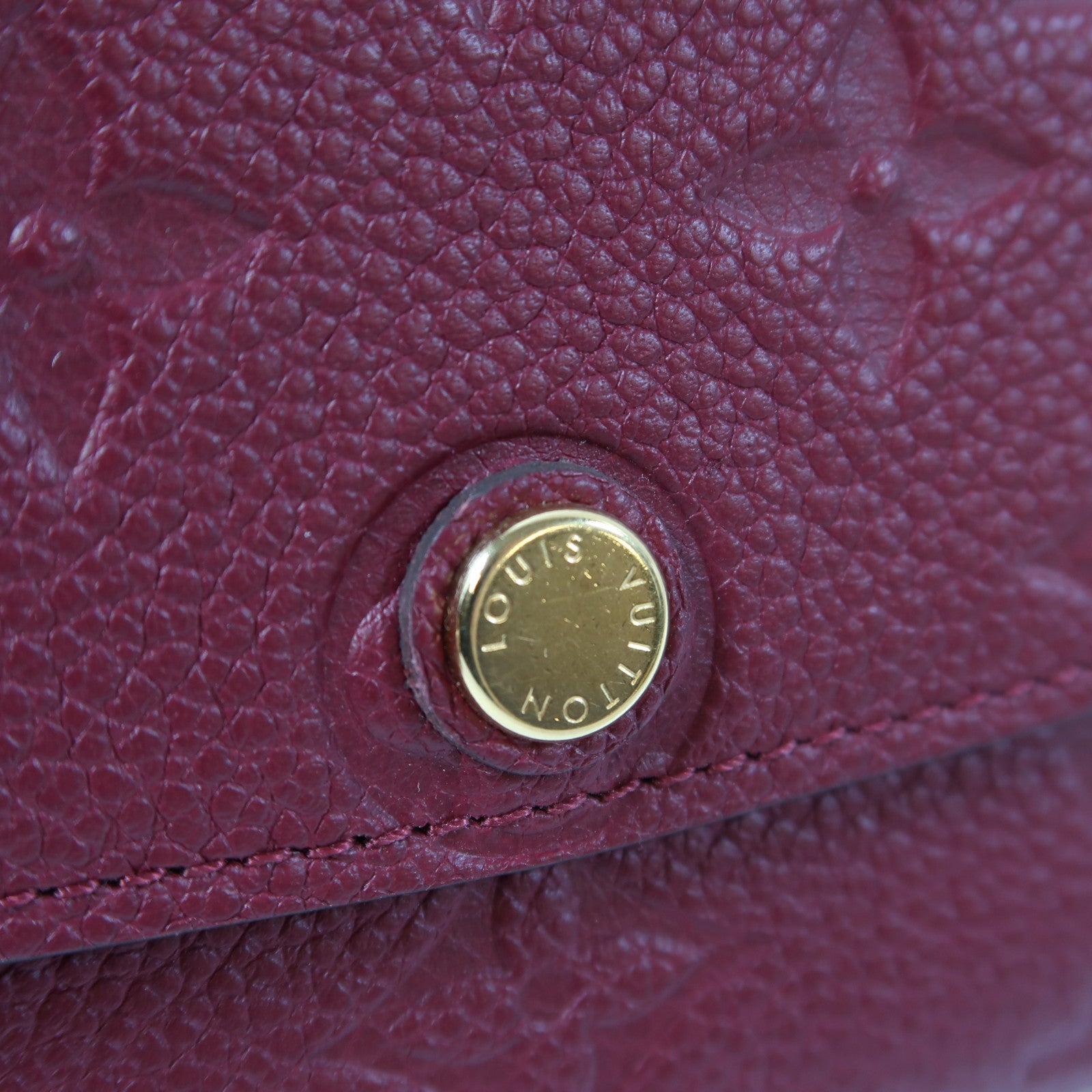LOUIS VUITTON Monogram Empreinte Emilie Wallet金扣長錢包紅色