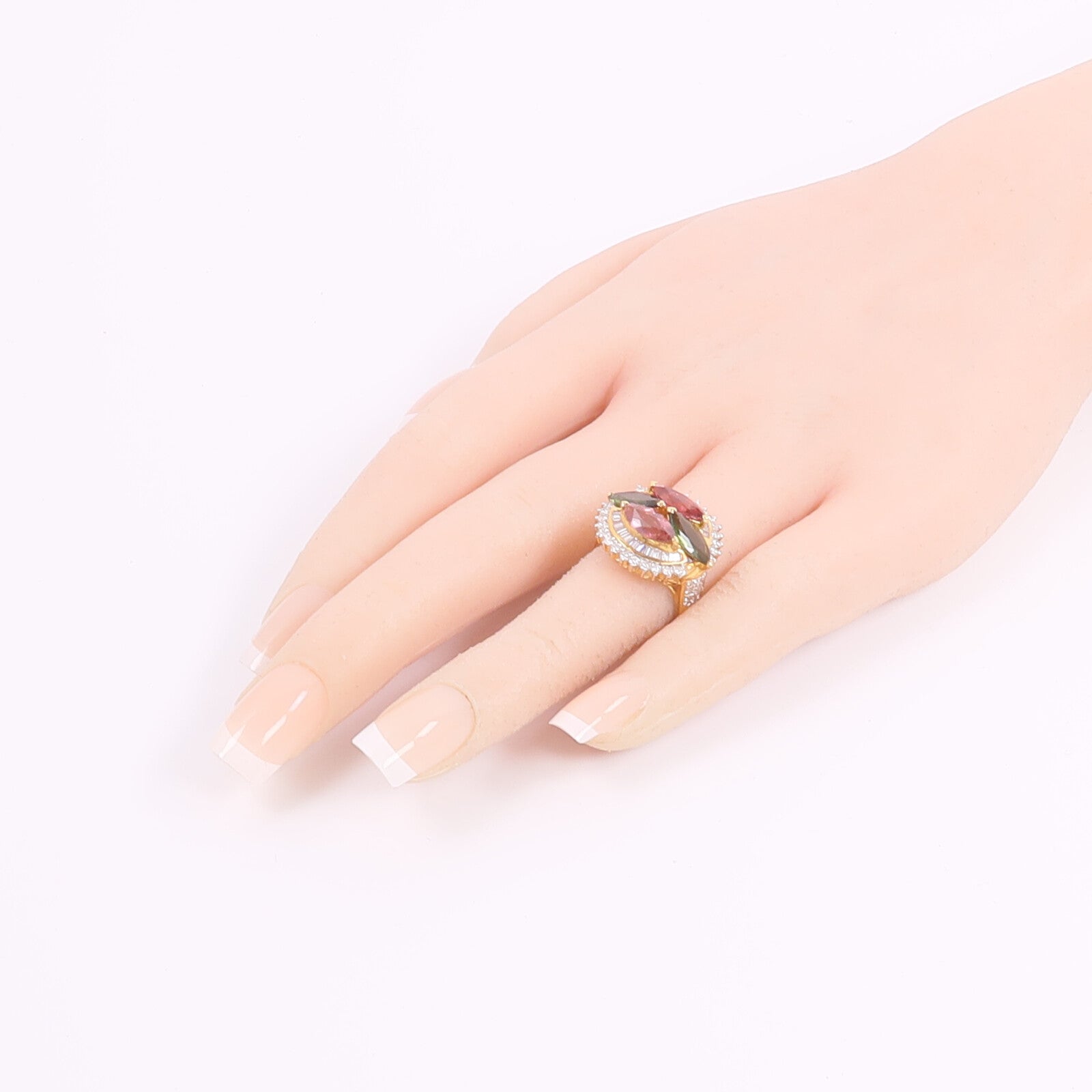 JEWELRY 18K黃金/白金Tourmaline Diamond Ring電氣石/鑽石戒指