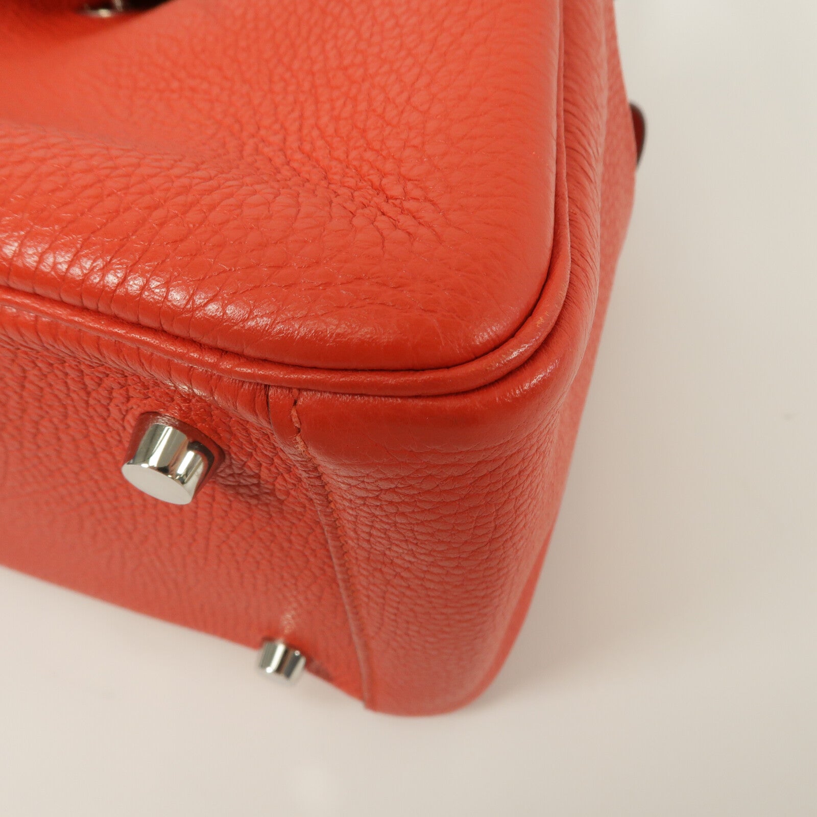 HERMES Clemence皮革Lindy 26手挽肩背兩用袋Geranium