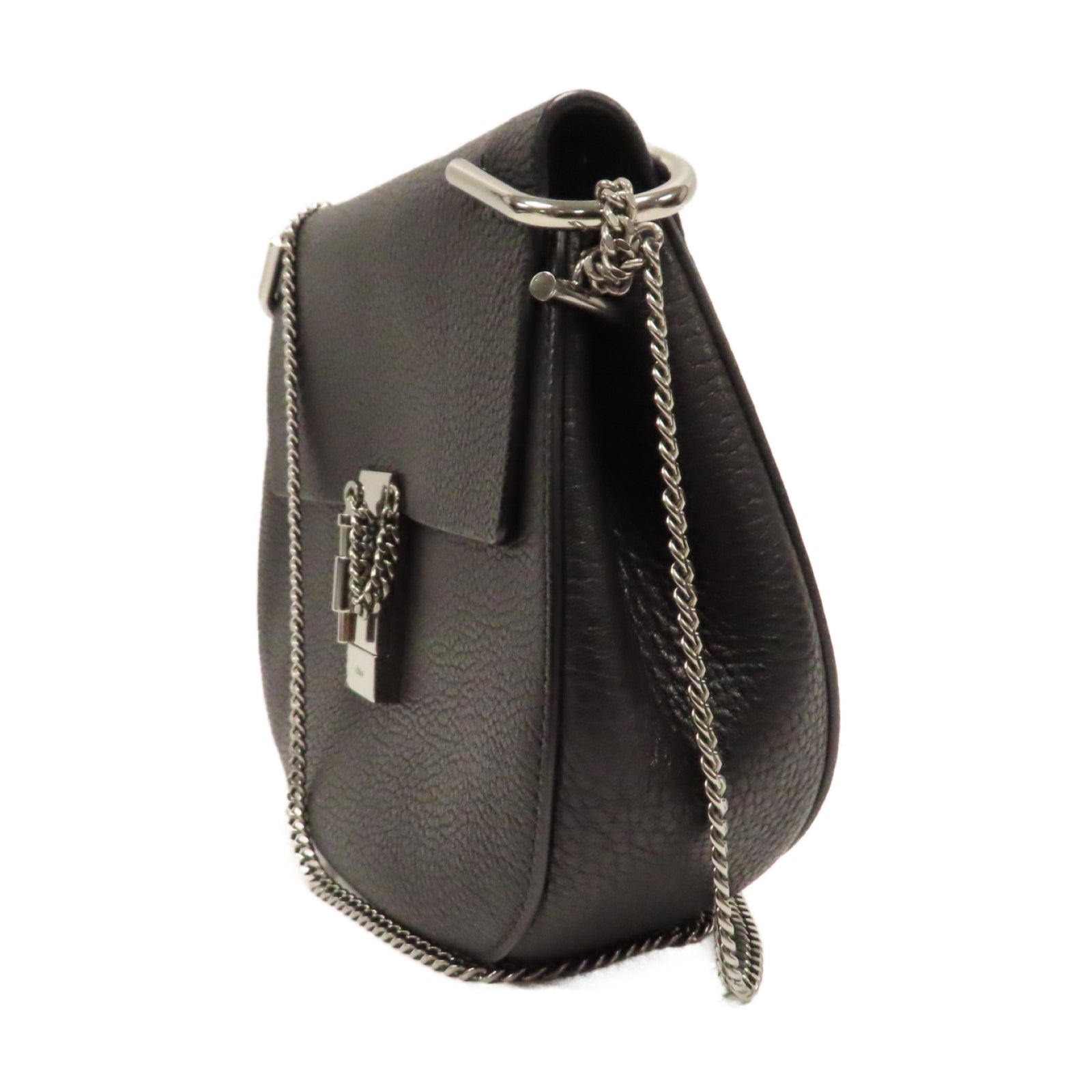 Chloe **【激減優惠】牛皮皮革Shoulder Bag鏈帶肩背袋黑色